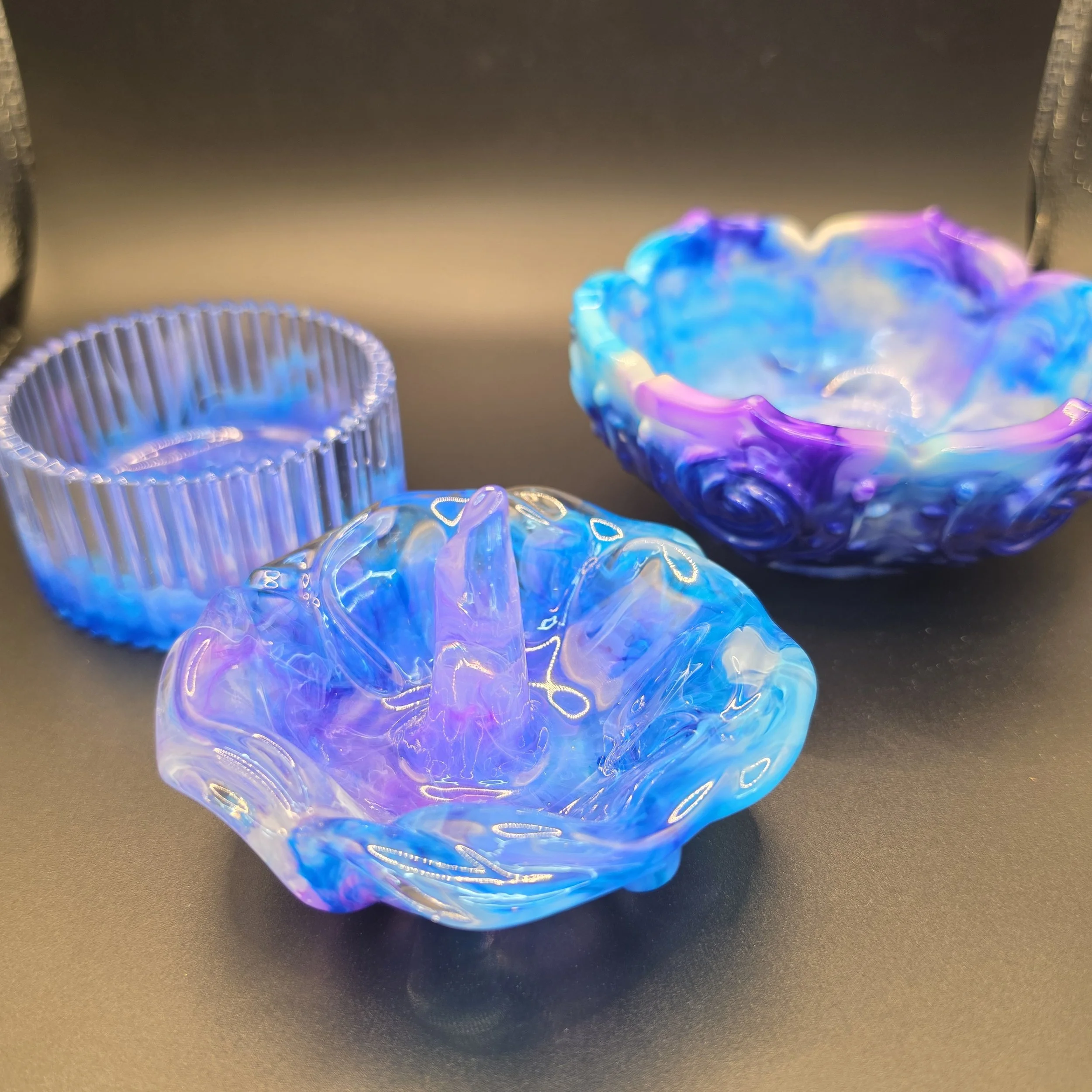 Mesmerizing Resin Jewelry Holder Trio