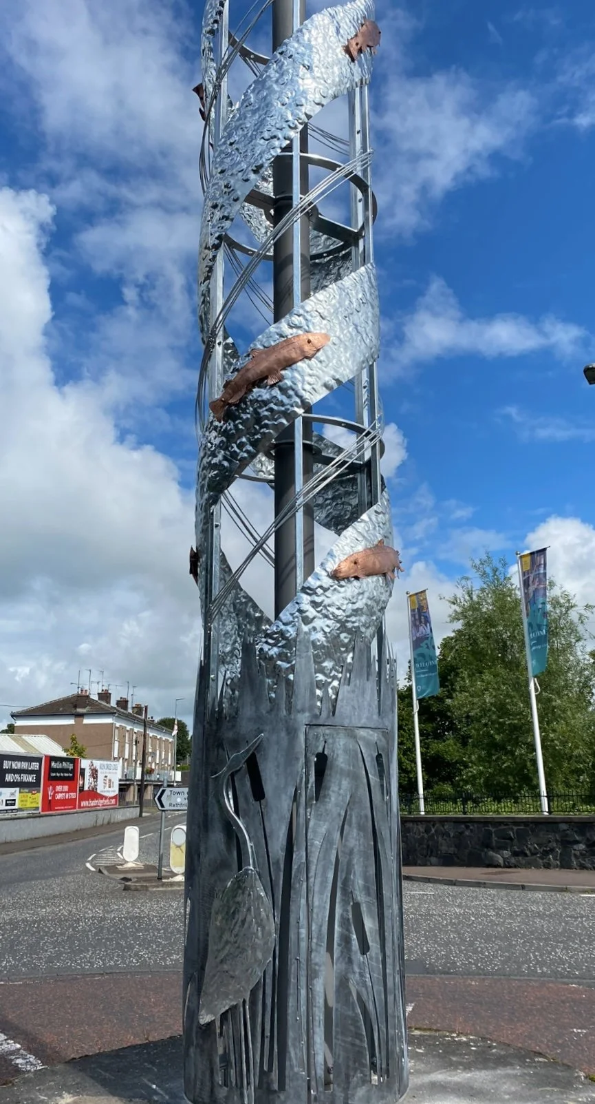 River themed sculpture, Banbridge