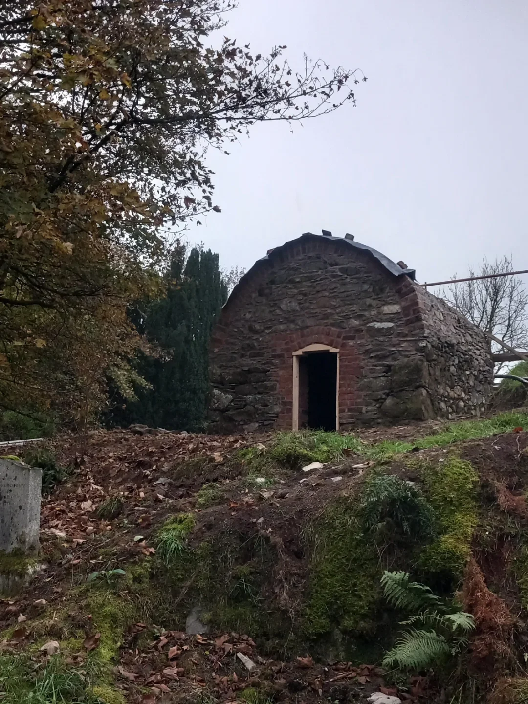 Stone barn after