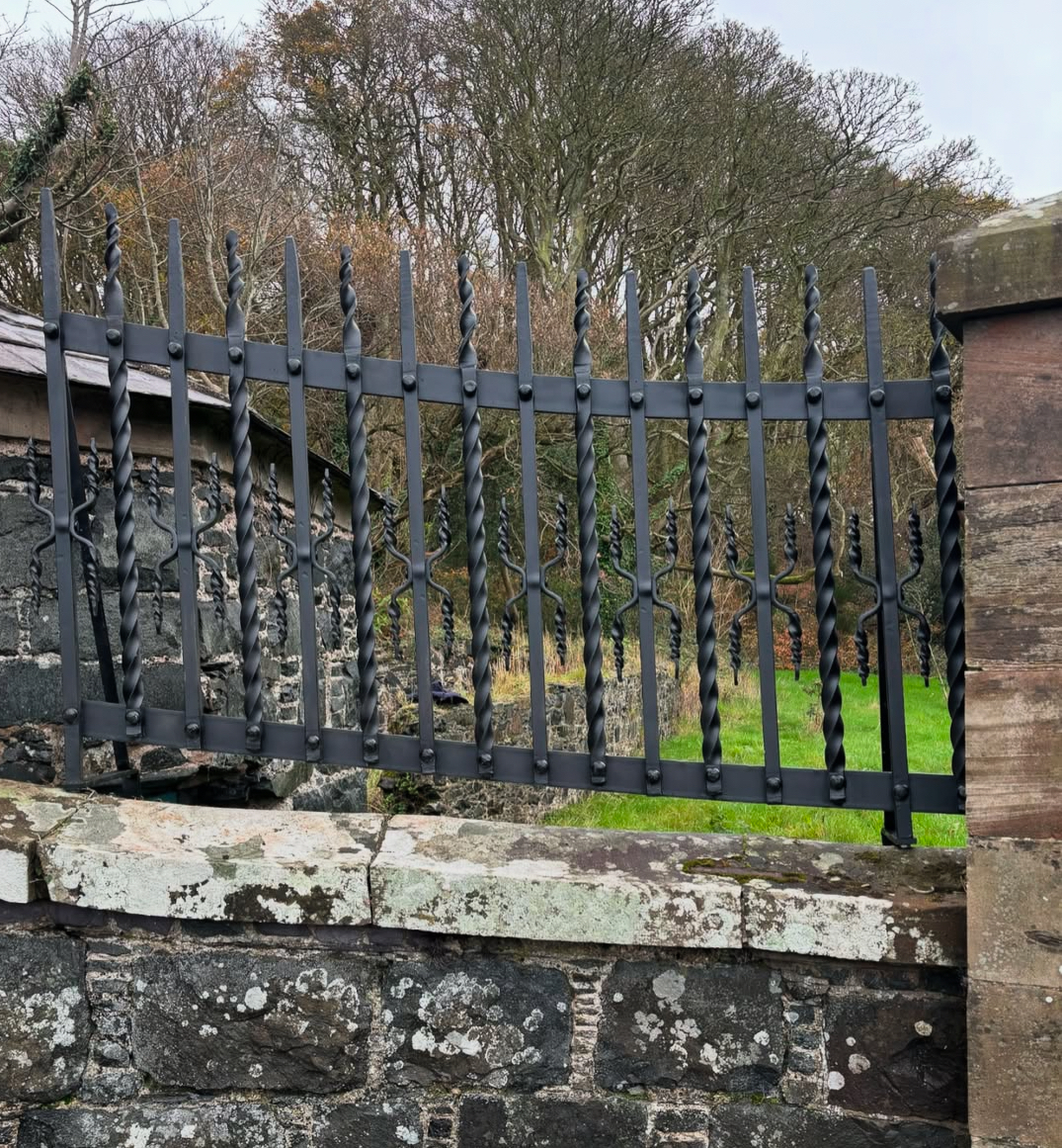 Traditionally forged railings 