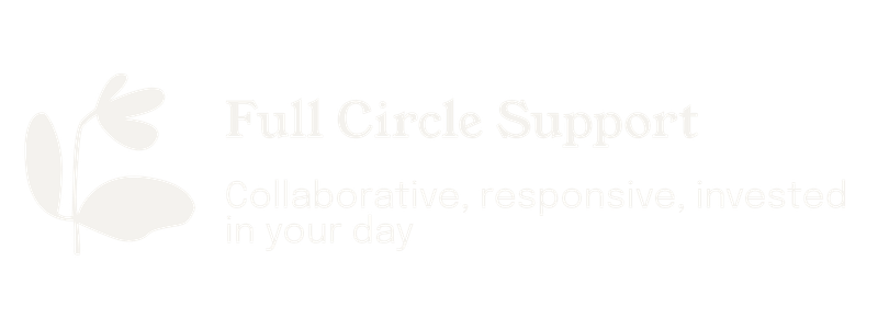 Milkweed Floral Co brand icon: Full Circle Support — collaborative, responsive, invested in your day