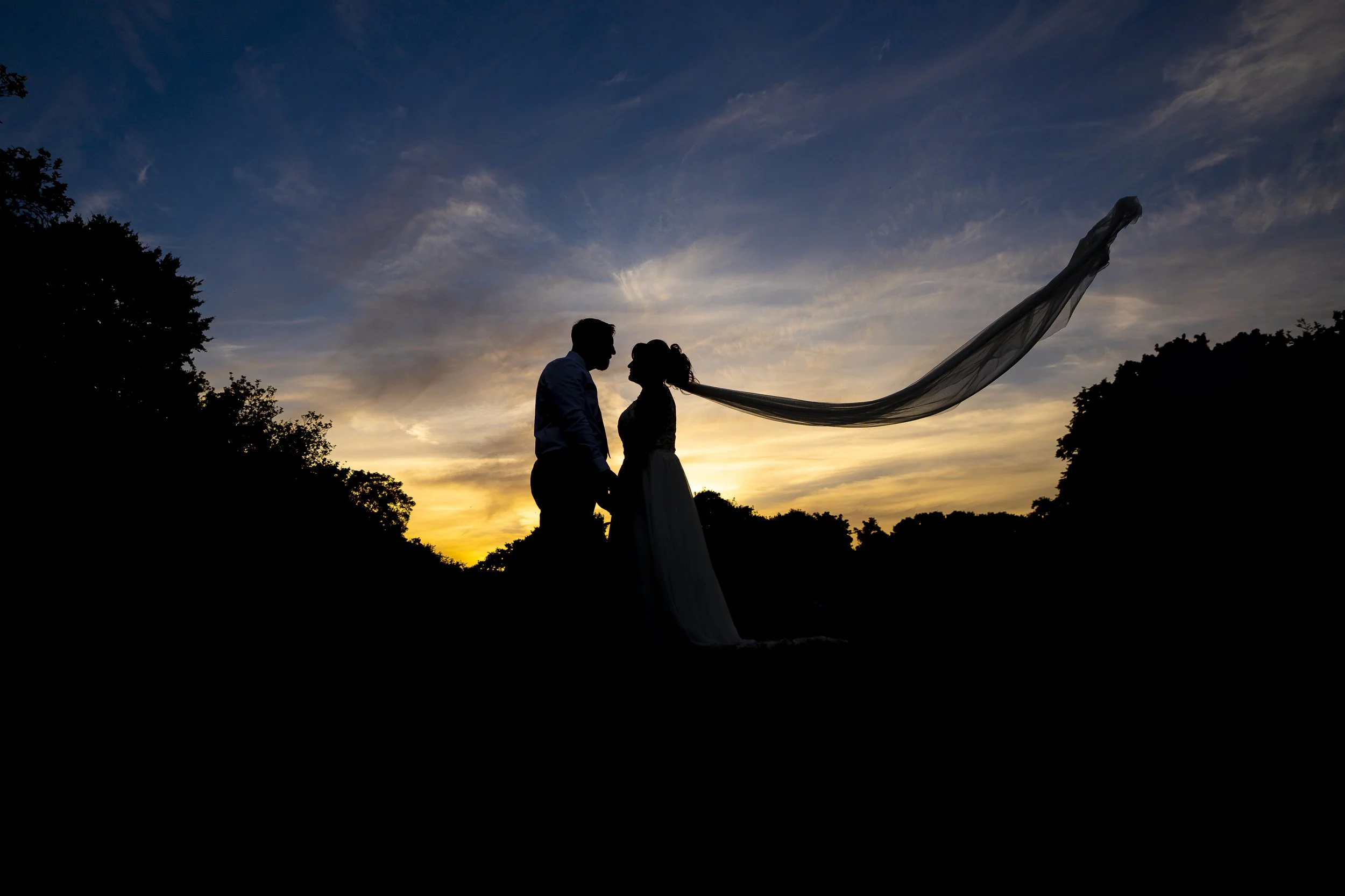 Aigburth Peoples Hall Liverpool wedding photography sunset couple