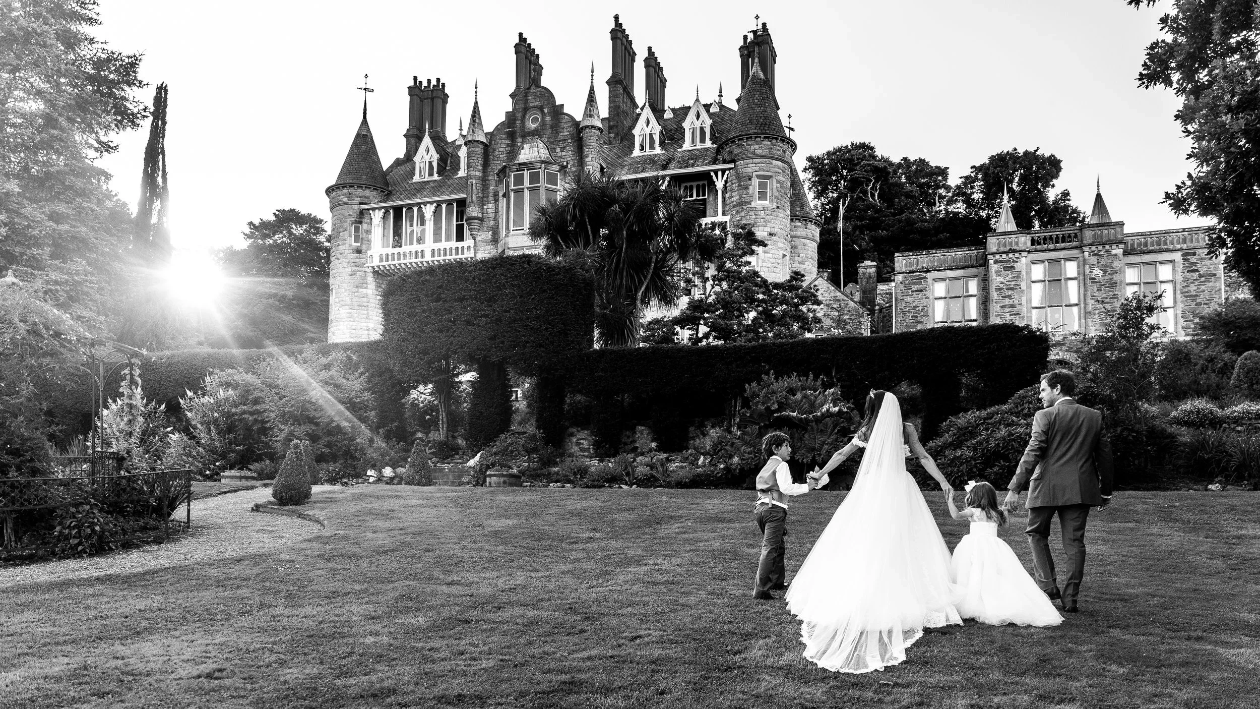 Château Rhianfa Wedding Photography Family sunset beautiful 