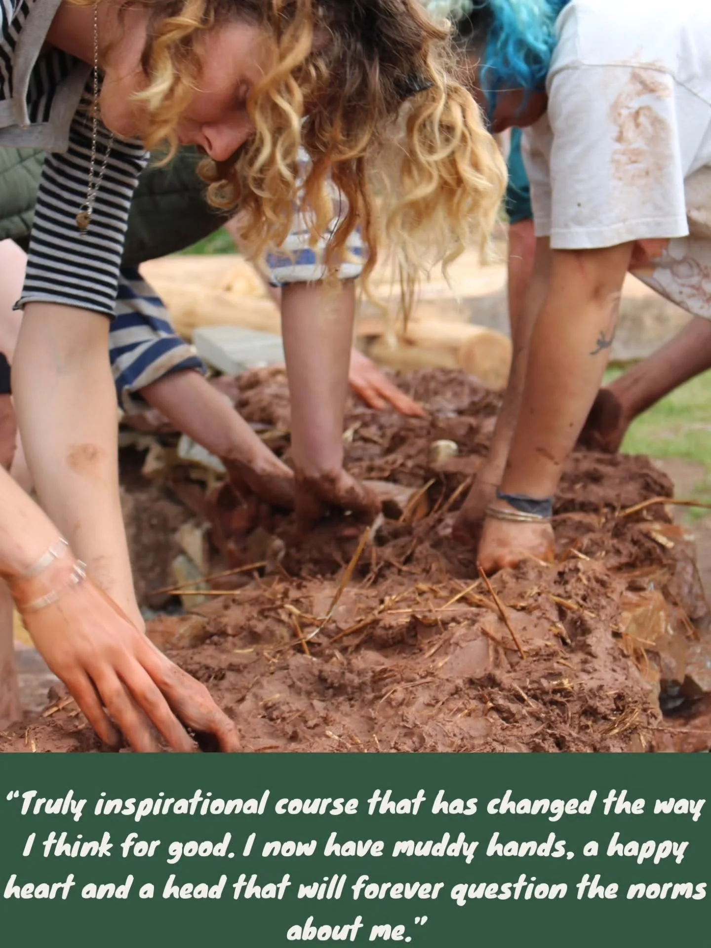 Mud mud and more and more MUD!

Here's a carousel of muddy moments on the Practical Sustainability Course.

Because it is World Earth Day. Oh boy. So let's take a moment to honour the mud beneath our feet, between our fingers, under our toenails, enr