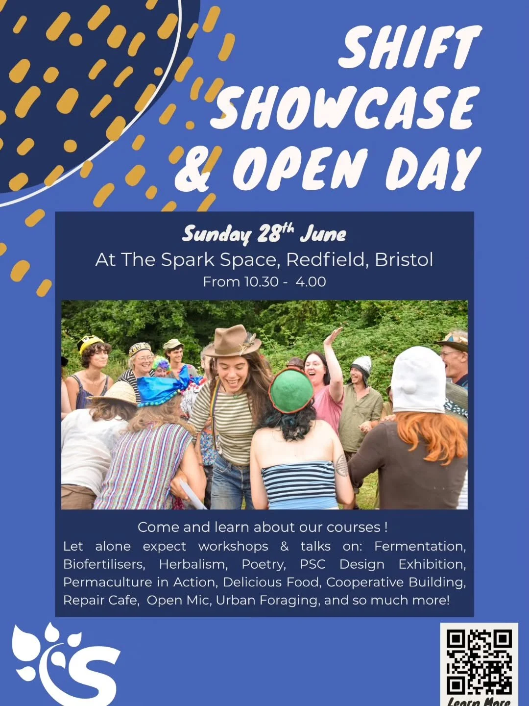 Oh yes we are putting on a SHOWCASE darling!

💃🕺💃🕺💃🕺💃

Its aim? 

To demonstrate Shift&rsquo;s Impact in Bristol and Beyond ☄️

This event will:

- Exhibit design work from the current PSC cohort

- Include workshops demonstrating some of &ldq