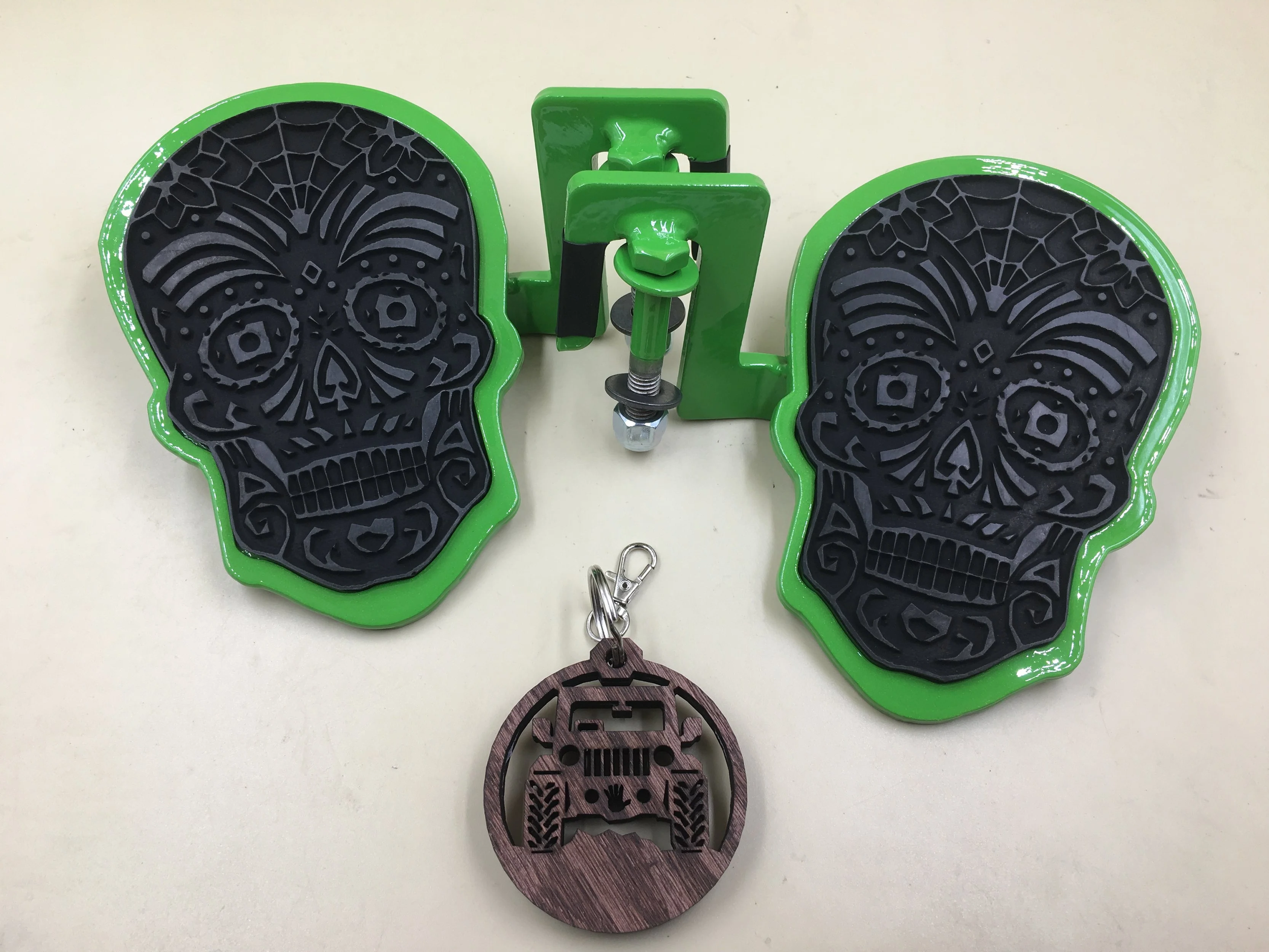 sugar skull jeep foot pegs