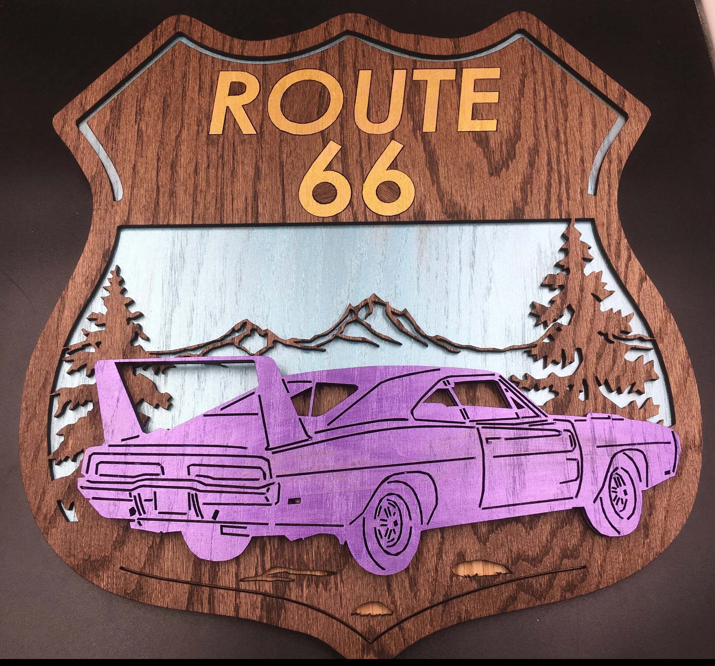 Route 66 Wood Wall Art