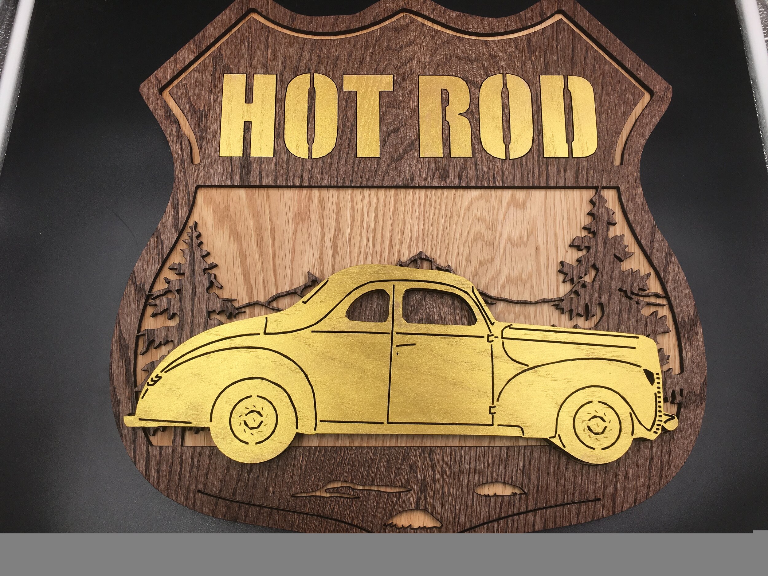 Custom Handcrafted Hot Rod Wall Art