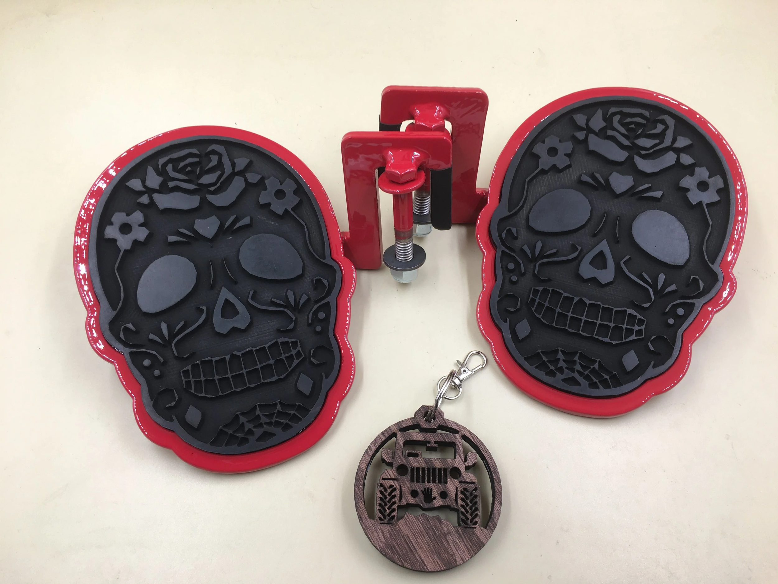 sugar skull jeep foot pegs
