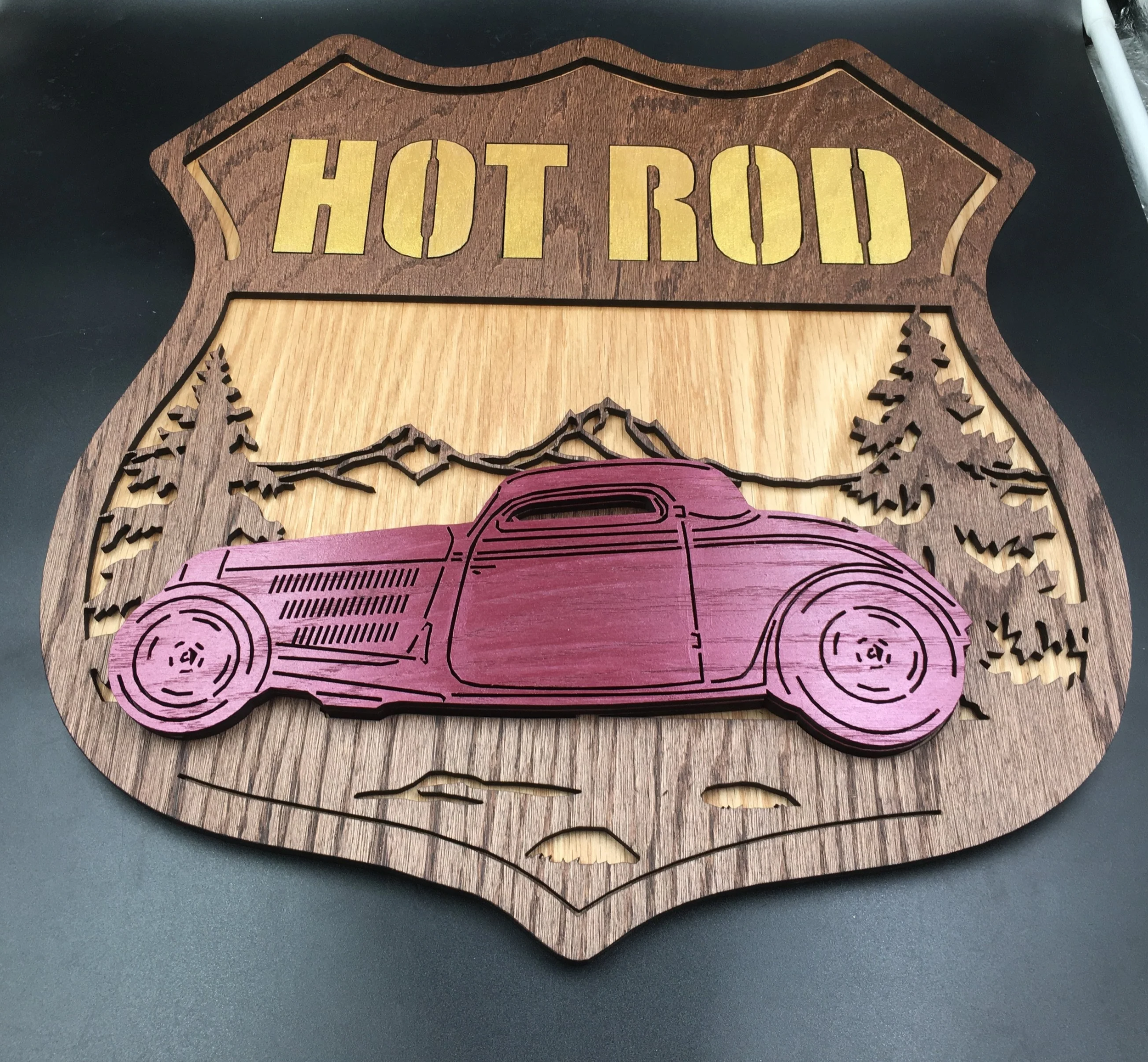 Vintage Hot Rod Design Wall Art
