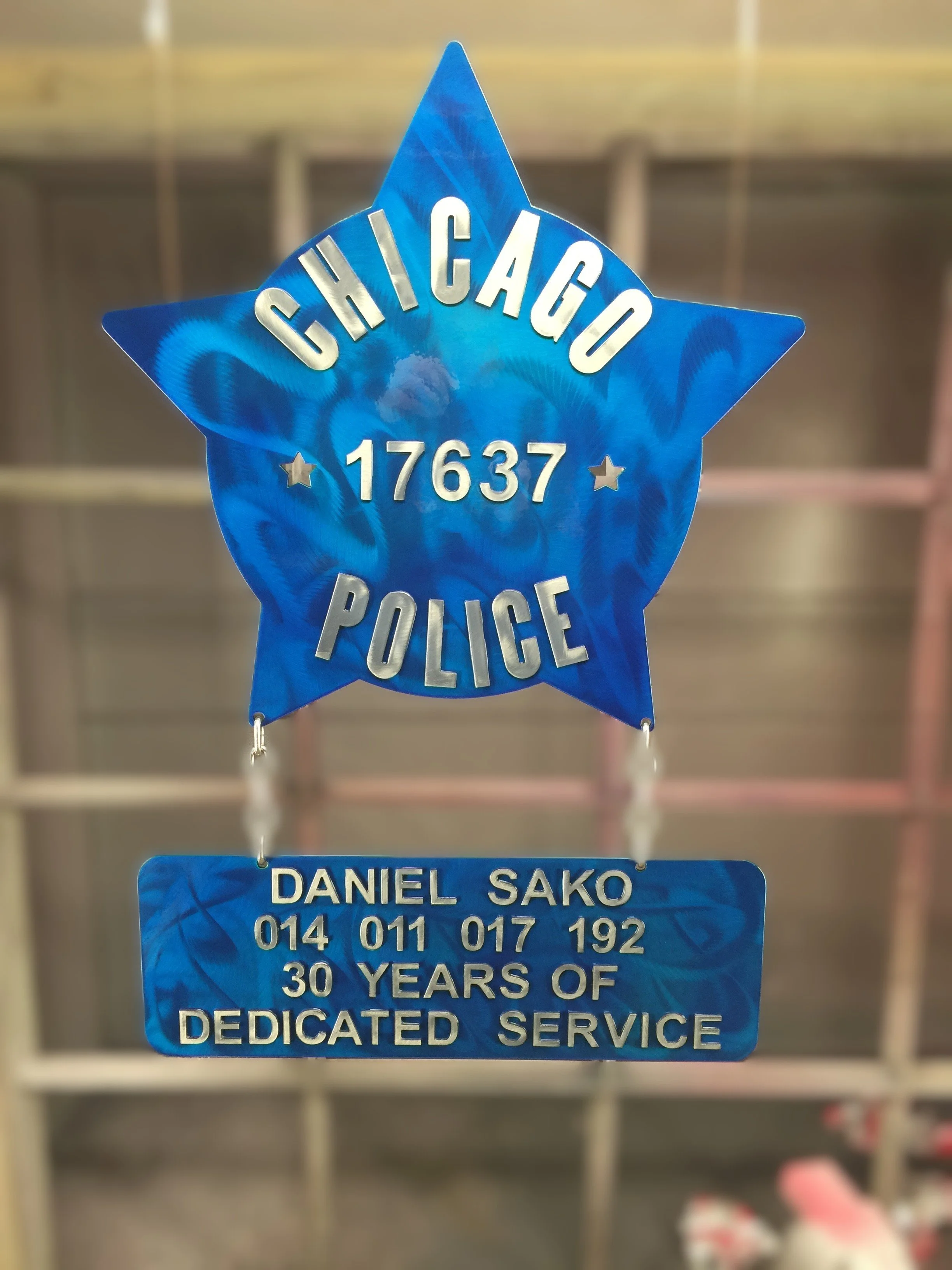 Customizable Police Service Commemoration Plaque