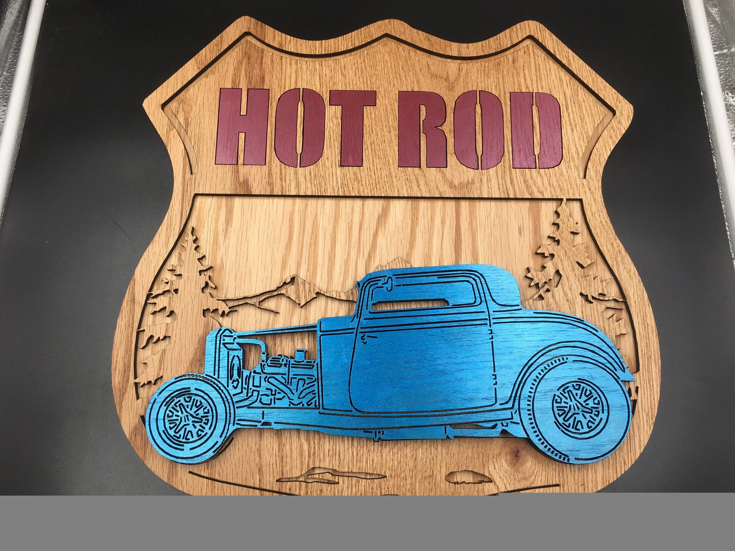 Hot Rod Wood Art