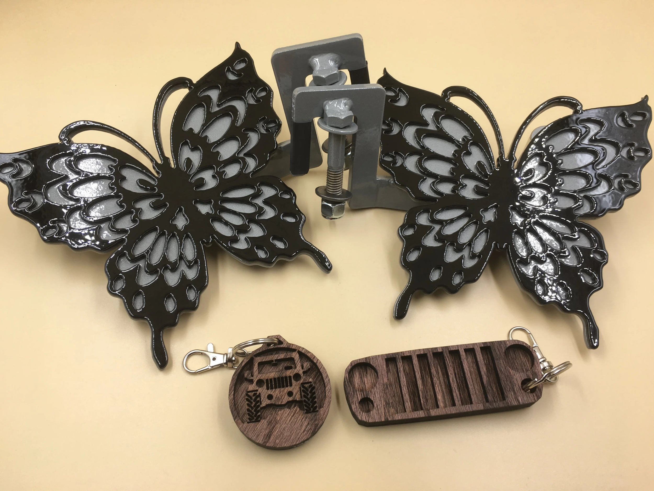 Custom Jeep Butterfly Foot Pegs/Free Shipping
