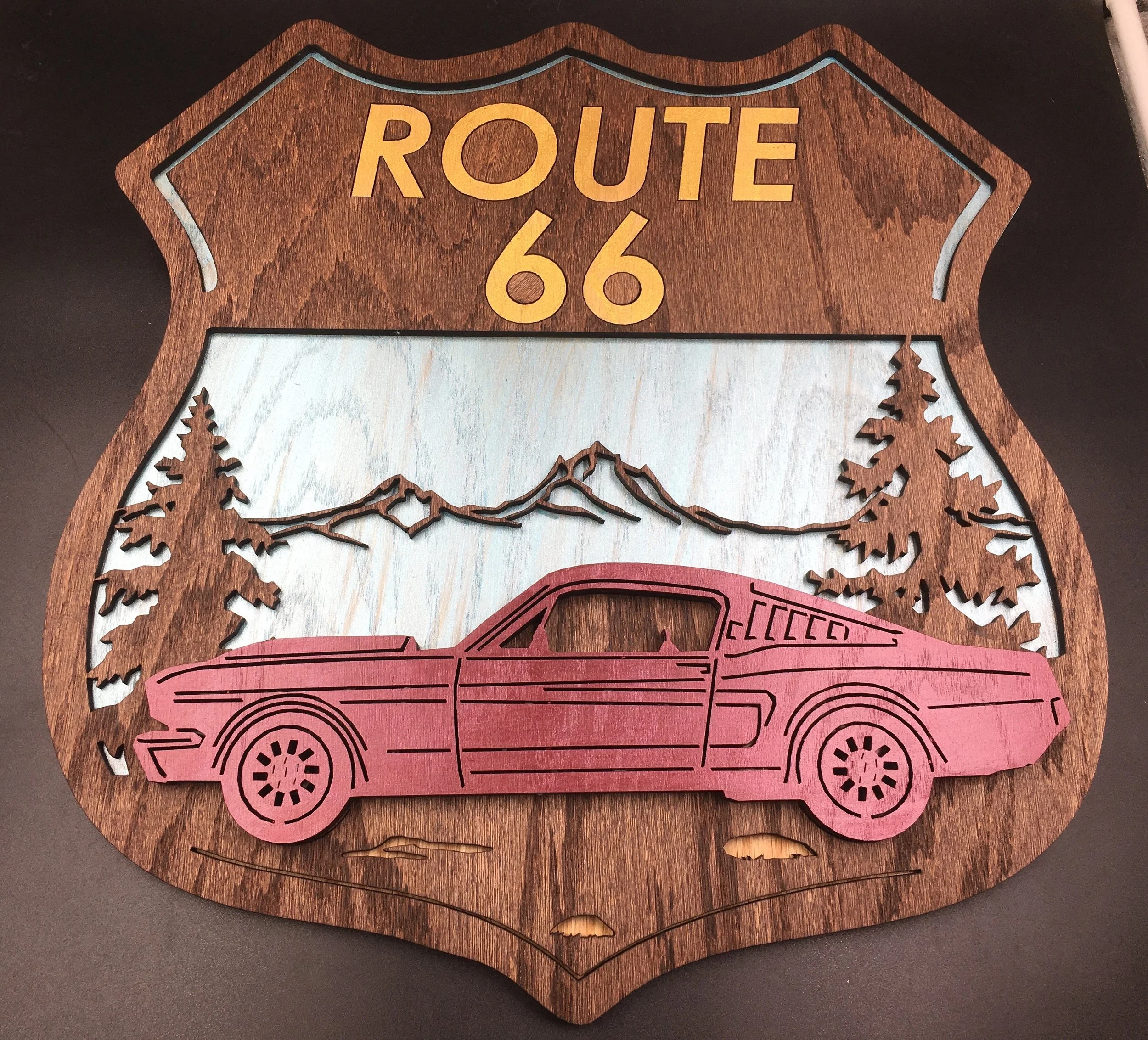 Route 66 Wood Wall Art