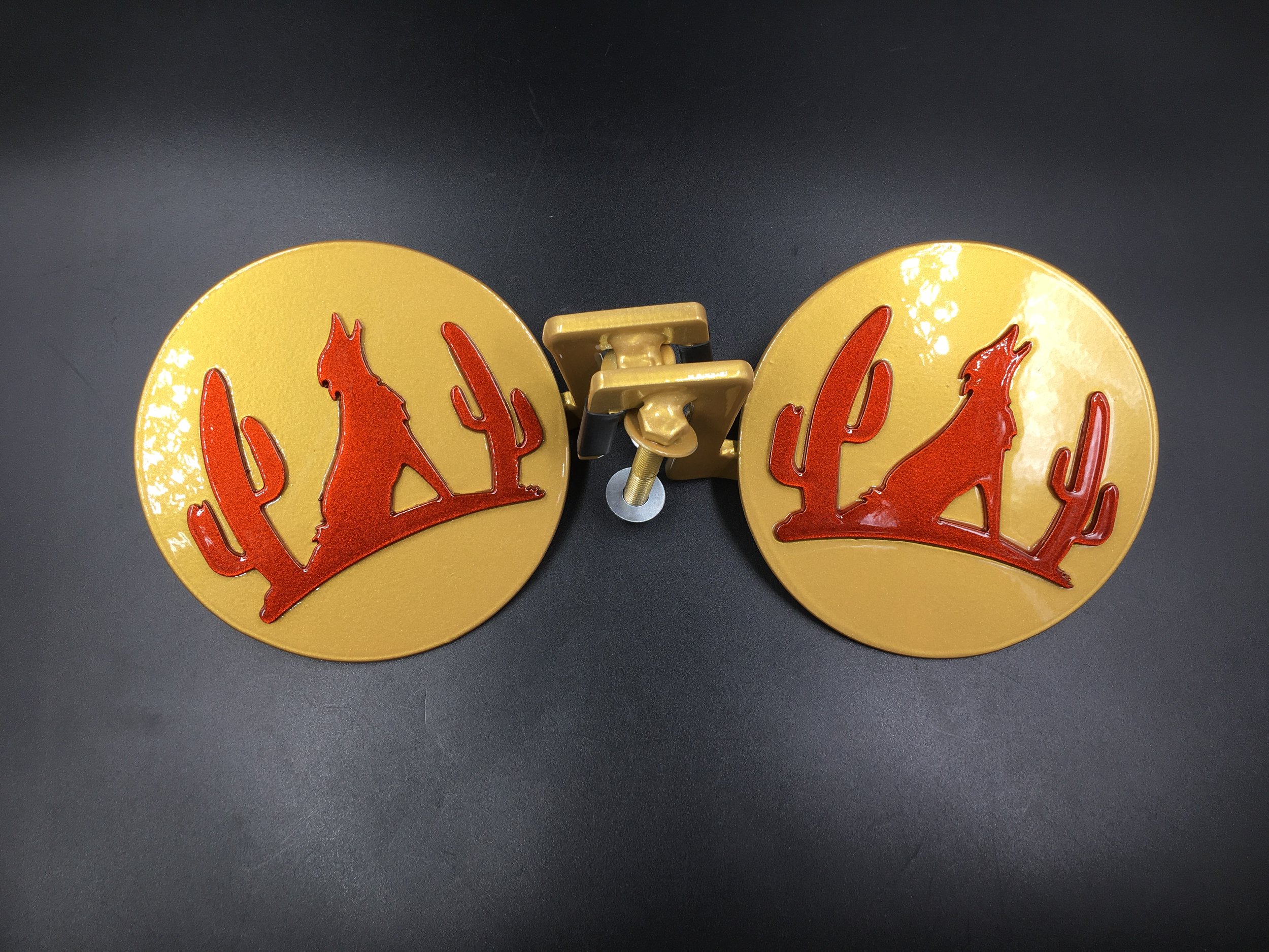Custom Desert Wolf Jeep Foot Pegs