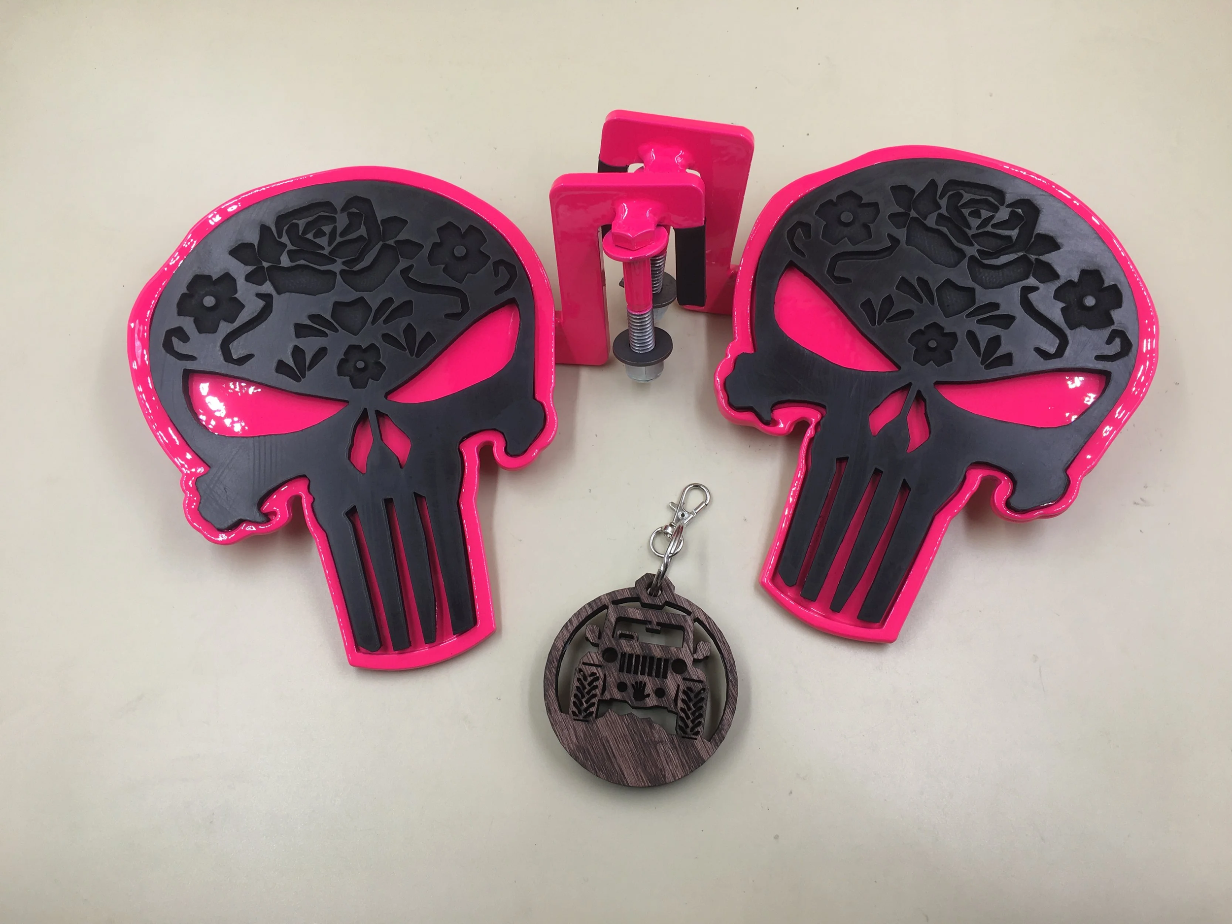 sugar skull jeep foot pegs