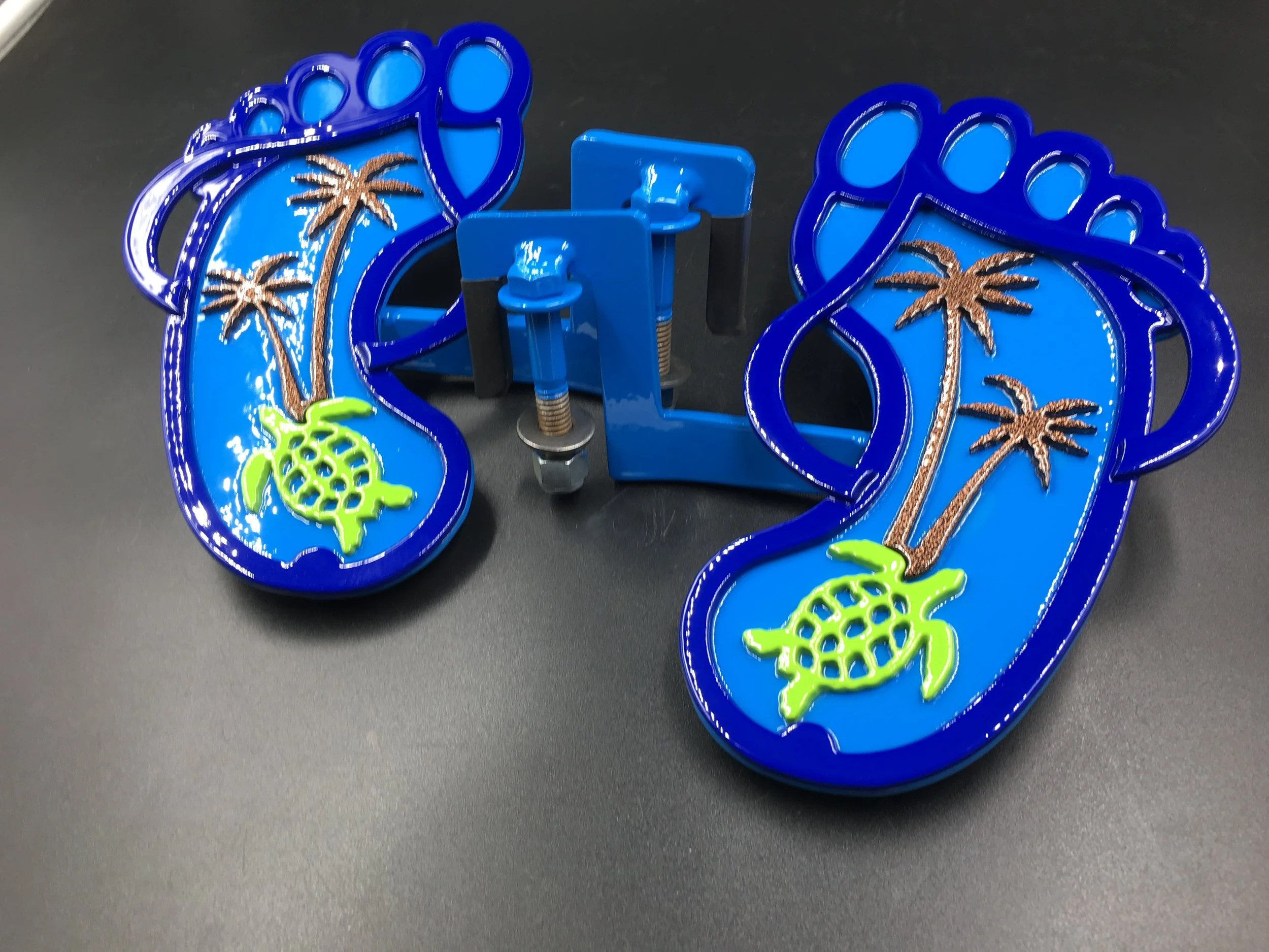 Custom Tropical Foot-Shaped Jeep Foot Pegs