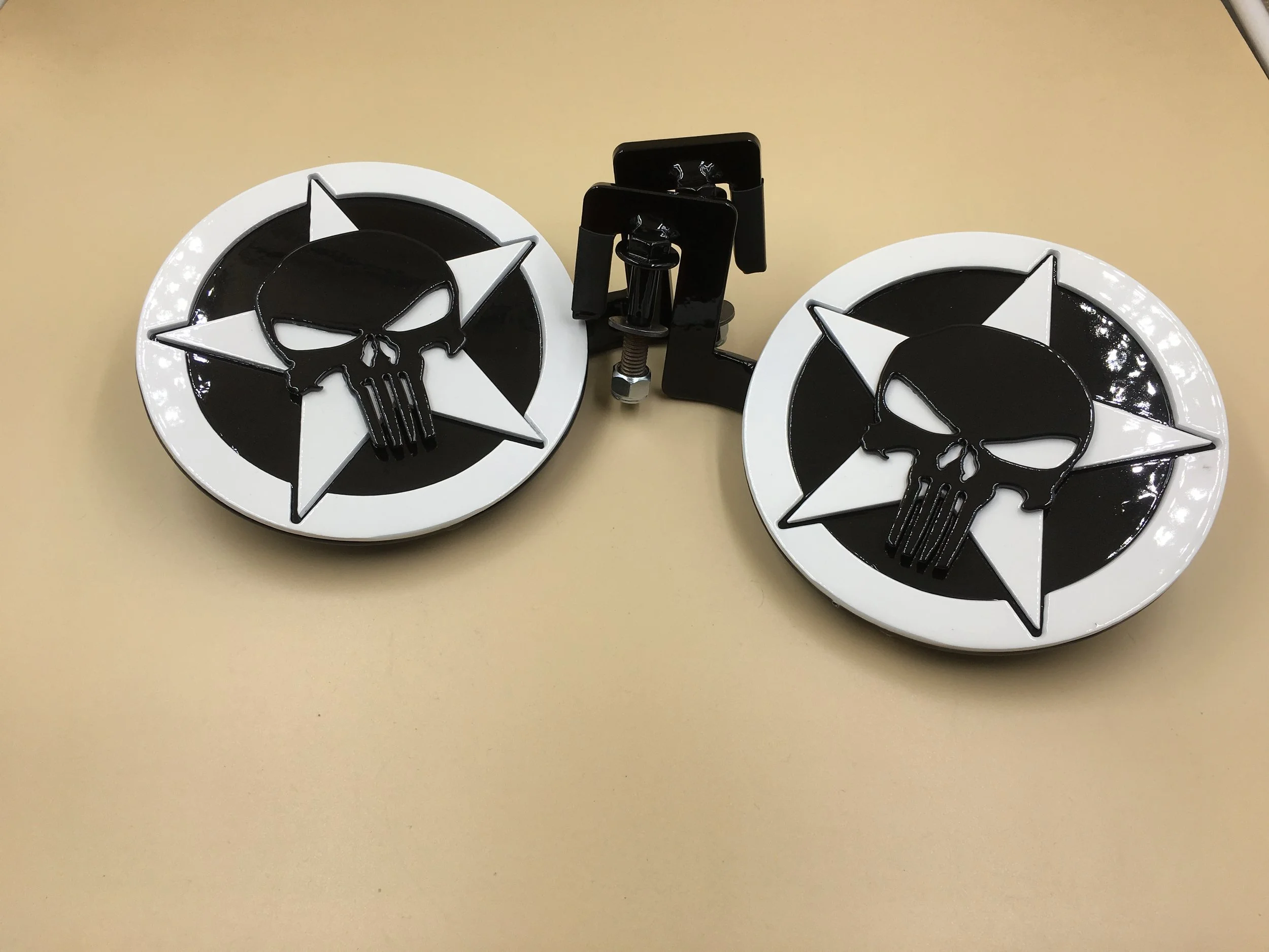 Custom Skull & Star Jeep Foot Pegs/ Free Shipping