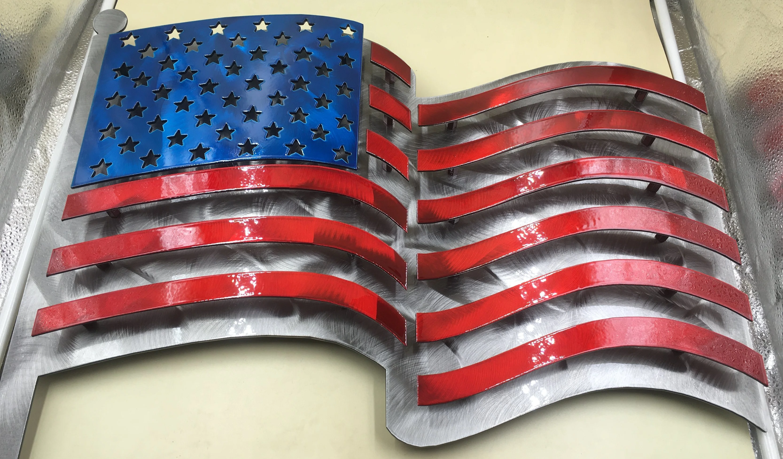 American Flag Design Metal Wall Art
