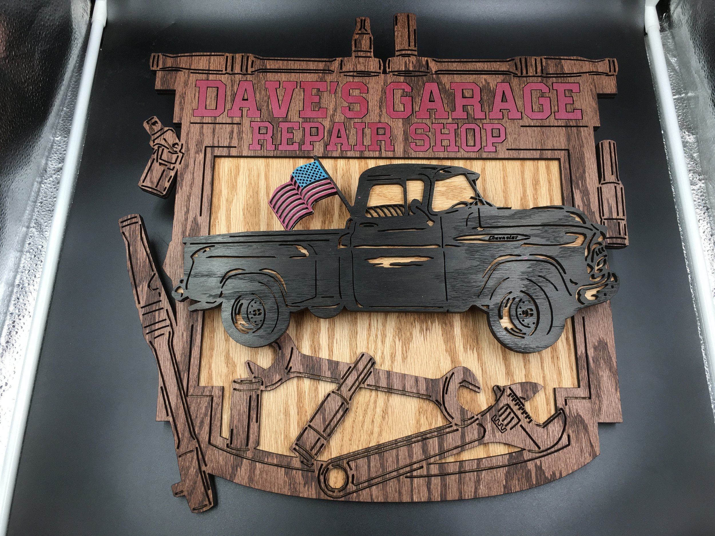 Personalized Garage Repair Wall Art
