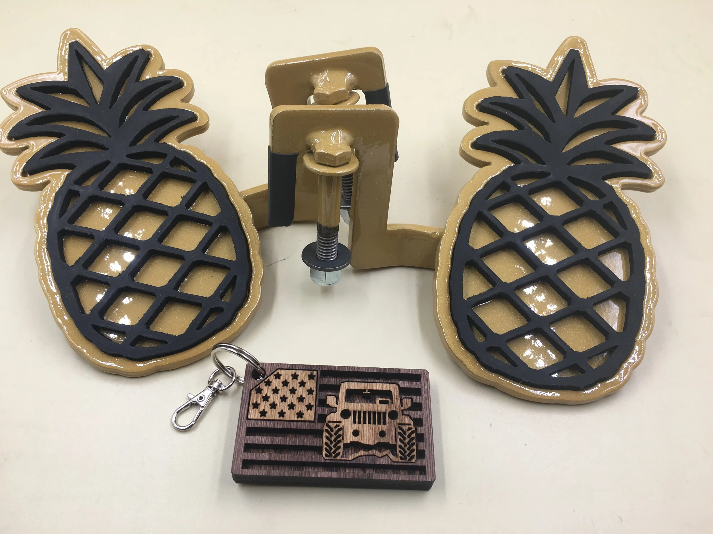 Tropical Pineapple Jeep Foot Pegs/ Free Shipping