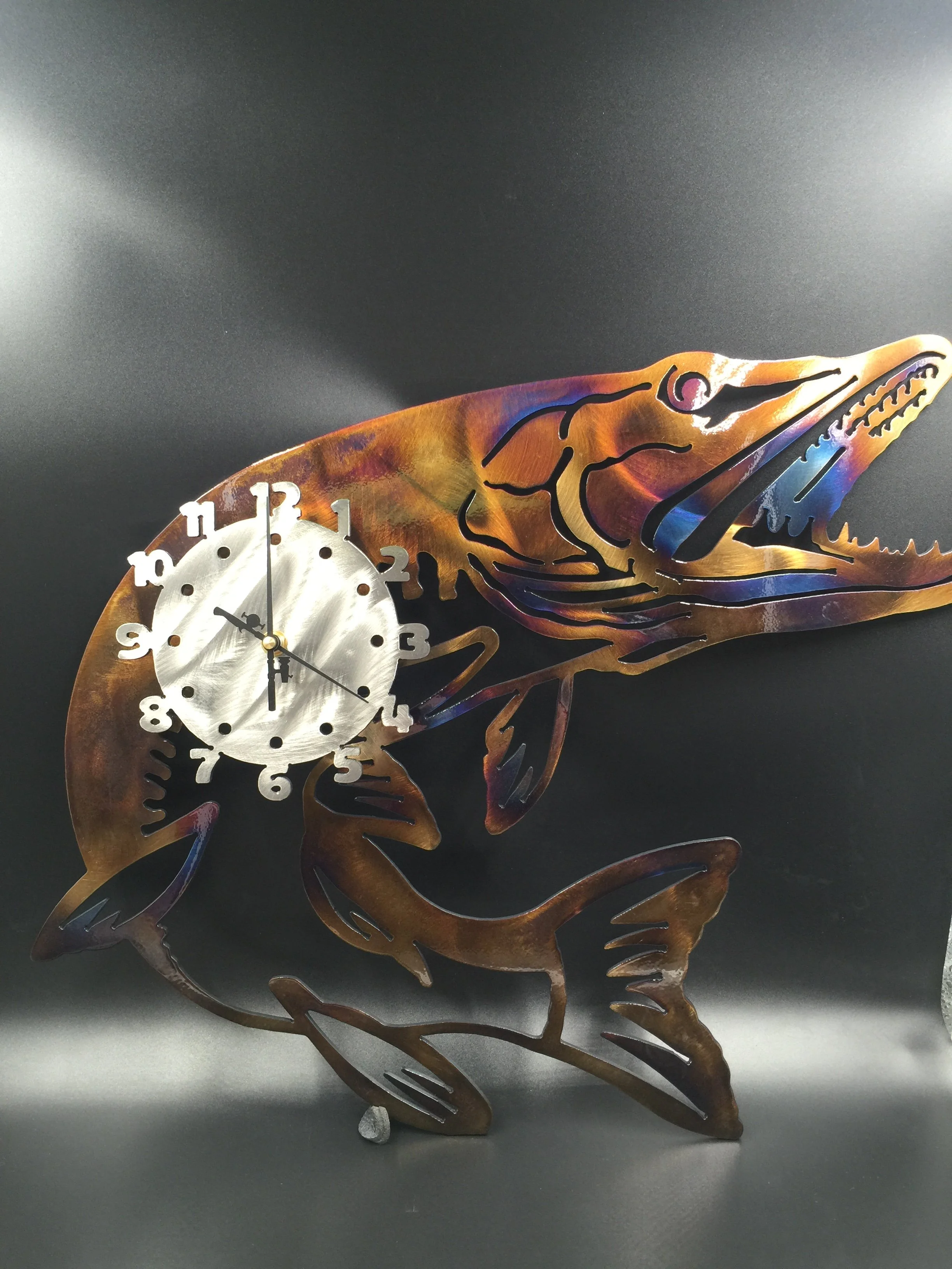 Musky Fish Wall Clock