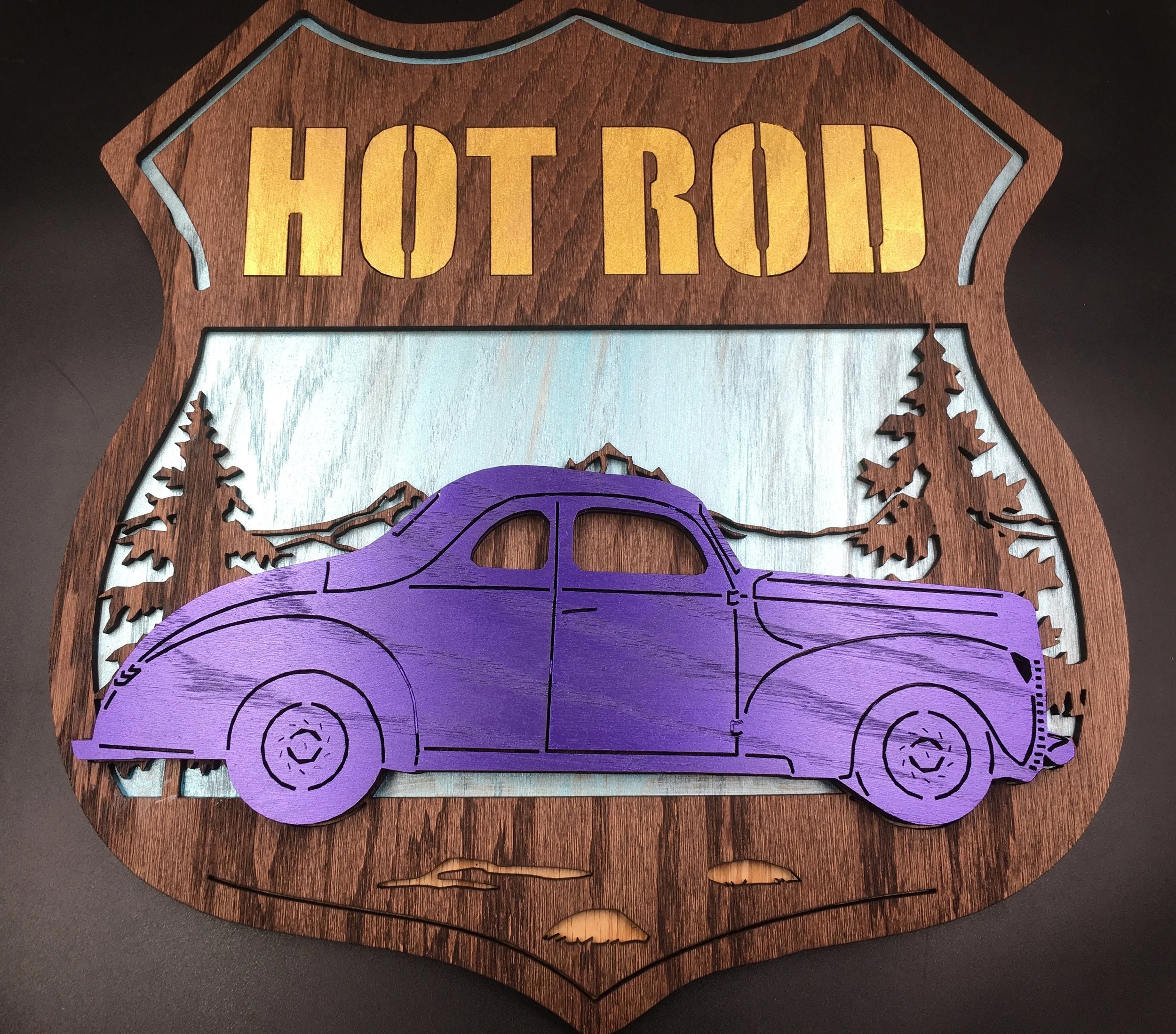 Vintage Hot Rod Wall Art