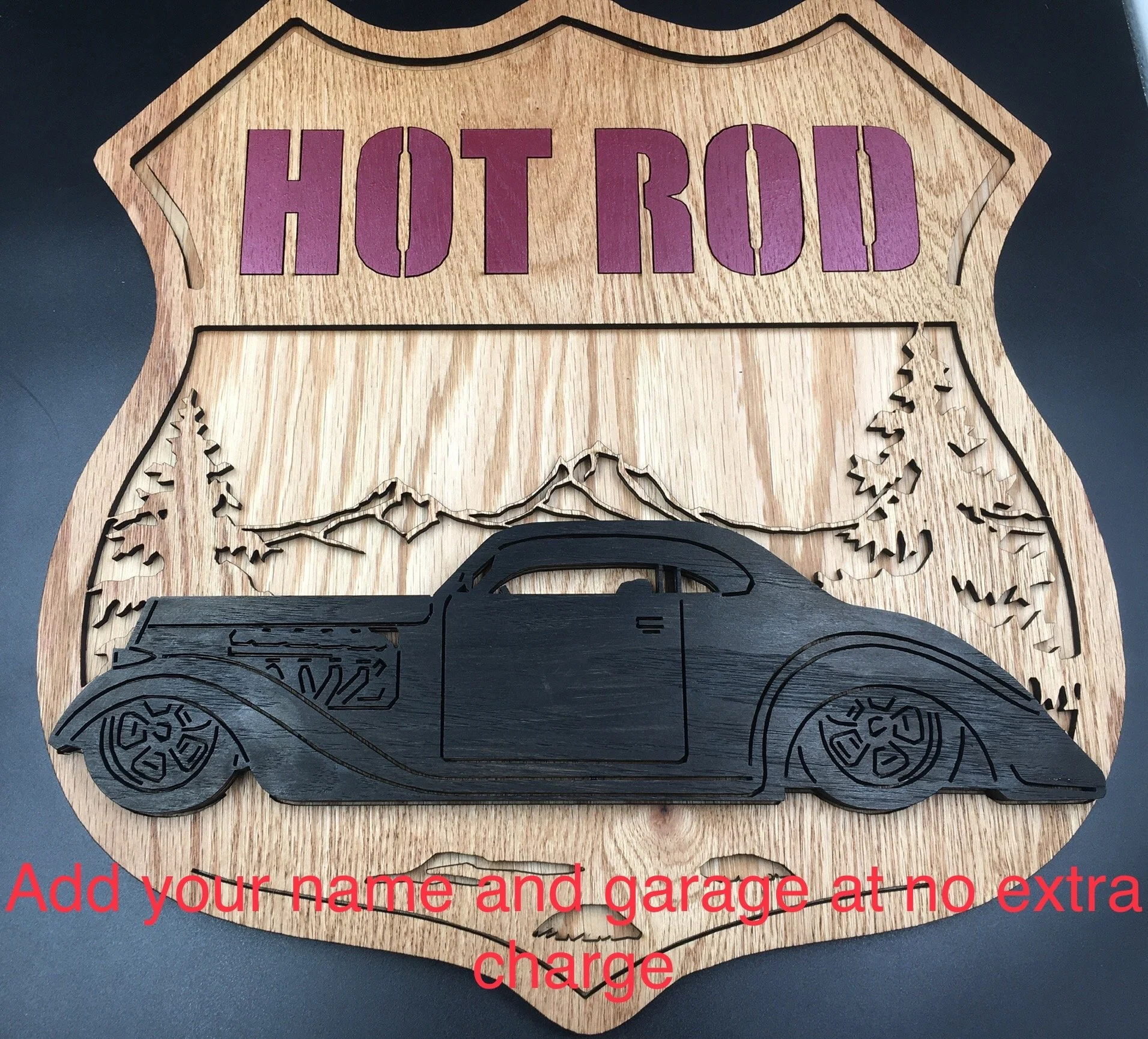 Custom Hot Rod Wooden Wall Art