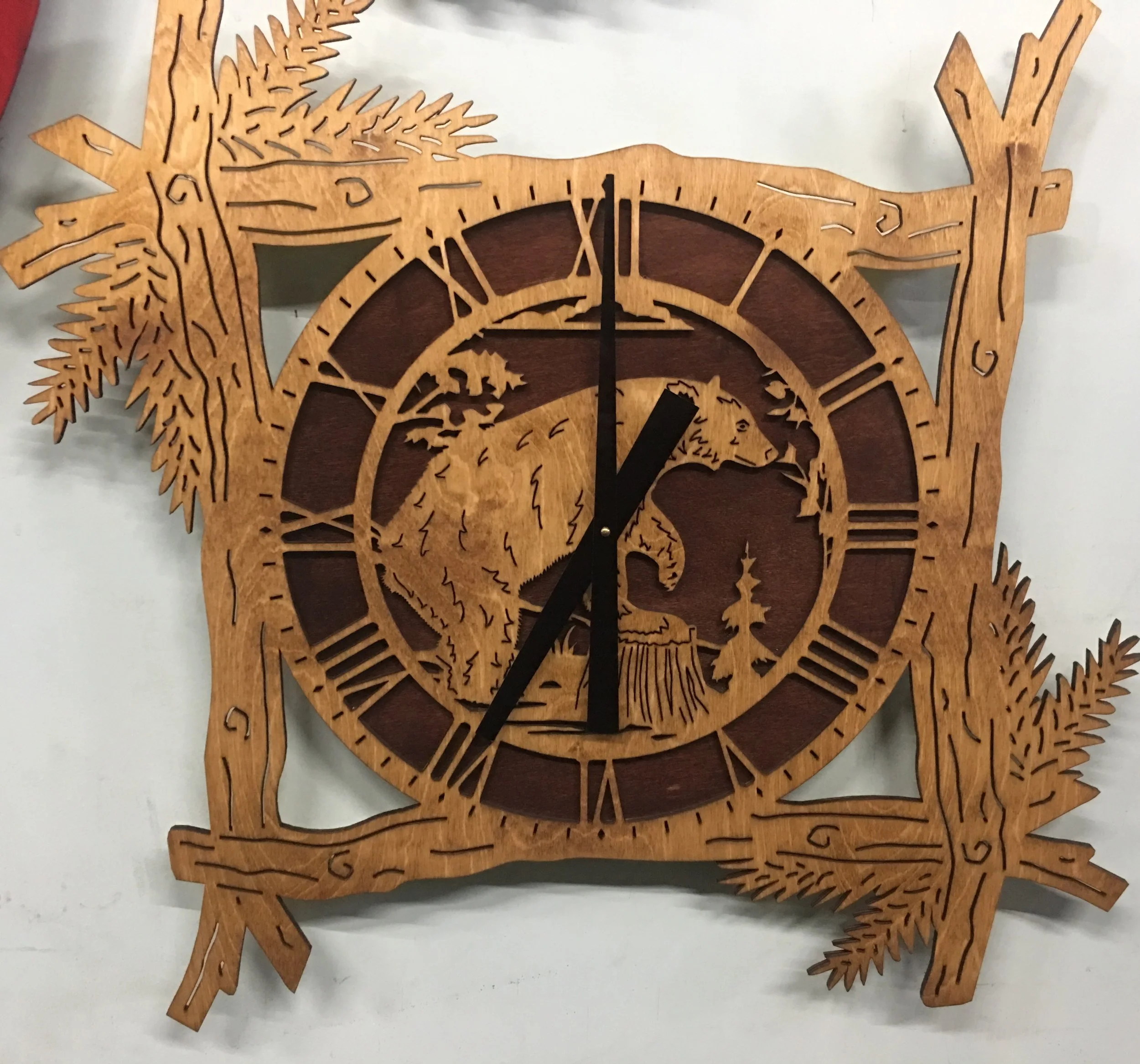 Rustic Wildlife Bear Clock