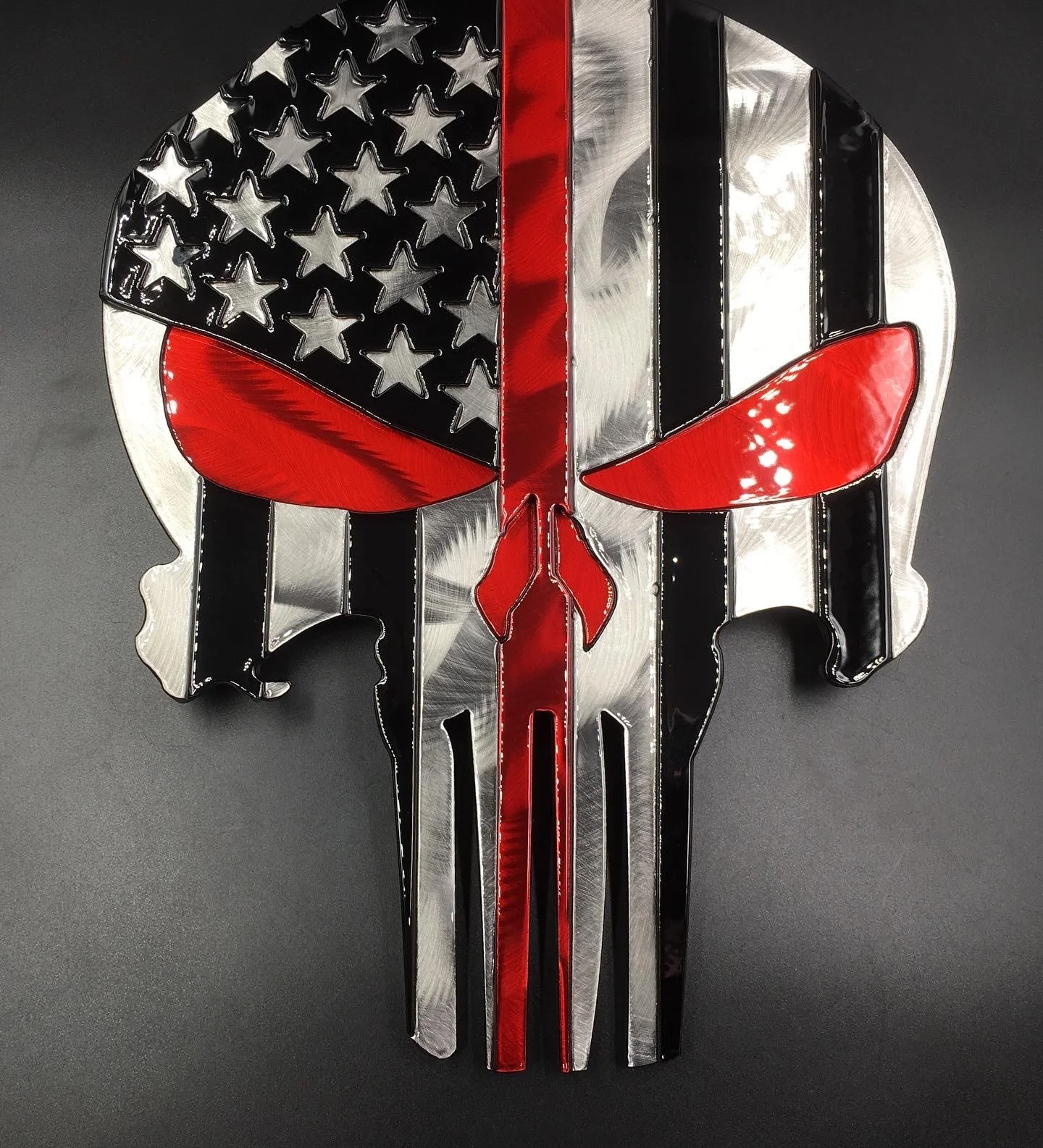 Punisher Red Line Fire Dept Wall Art