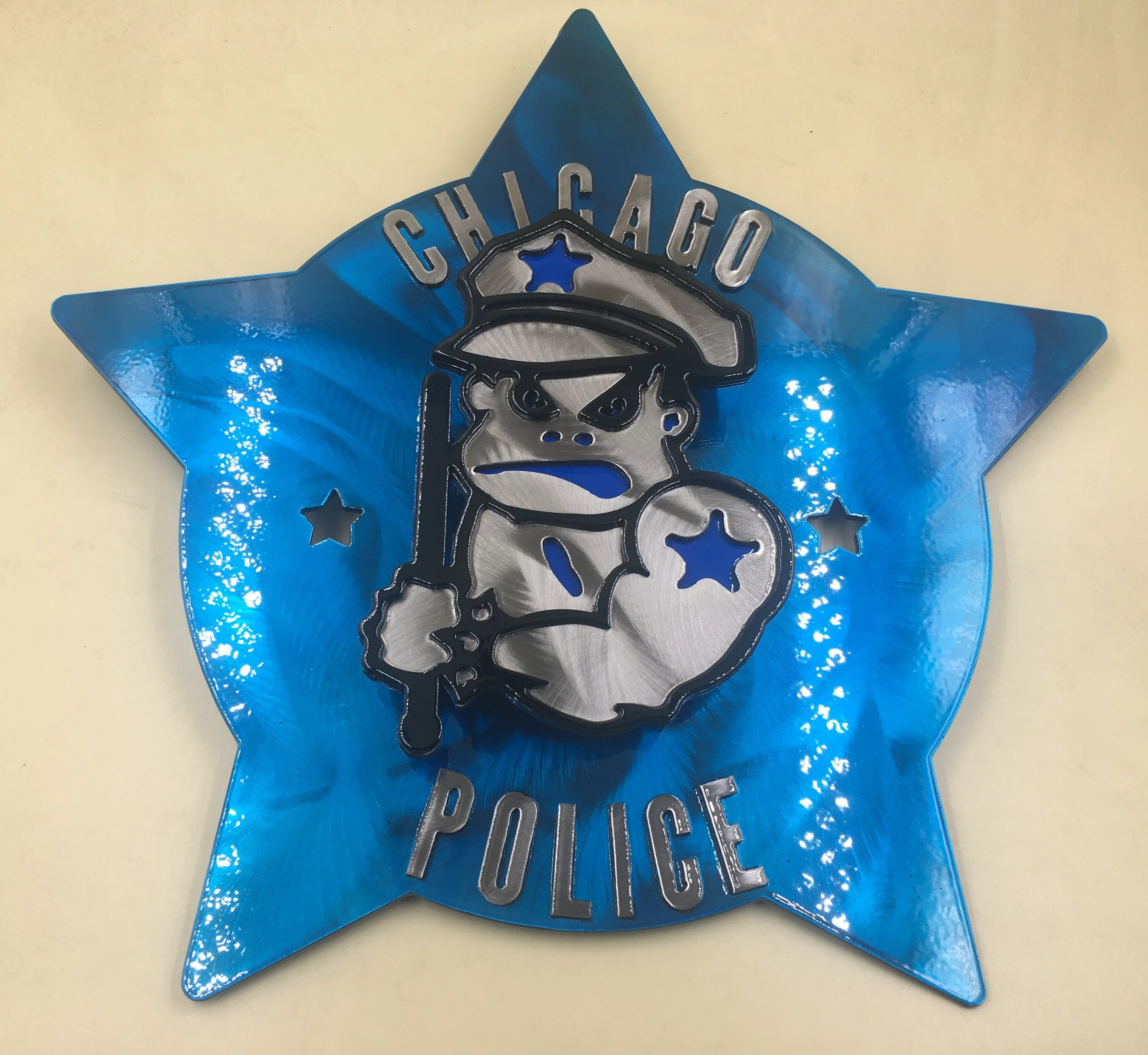 Handcrafted Police Department Wall Art