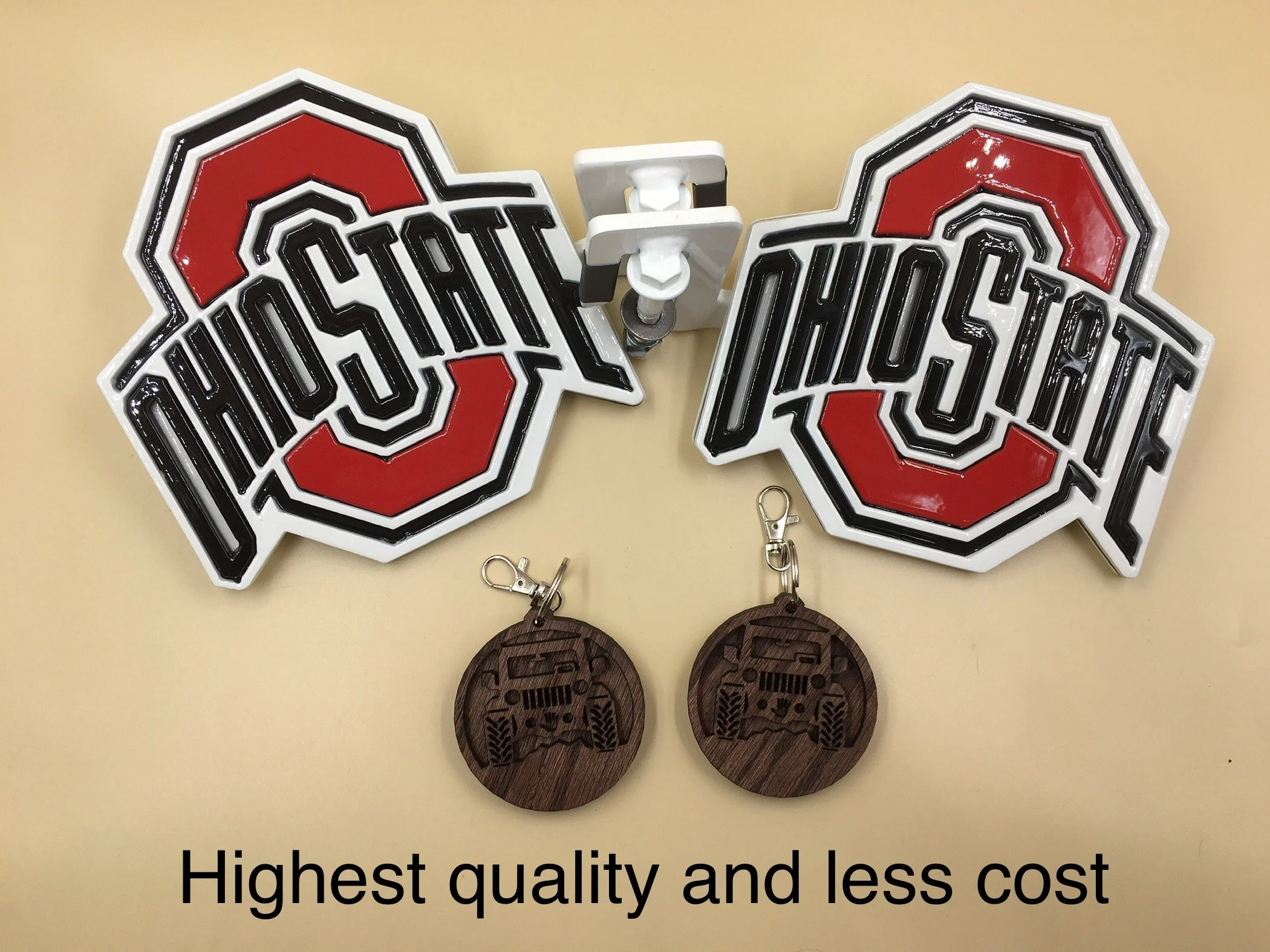 Custom Jeep Foot Pegs - Ohio State Edition