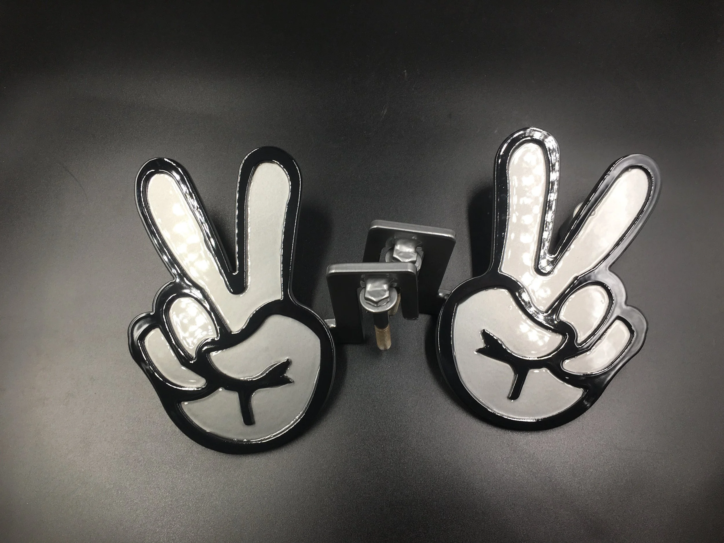 Peace Sign Custom Jeep Foot Pegs/ Free Shipping