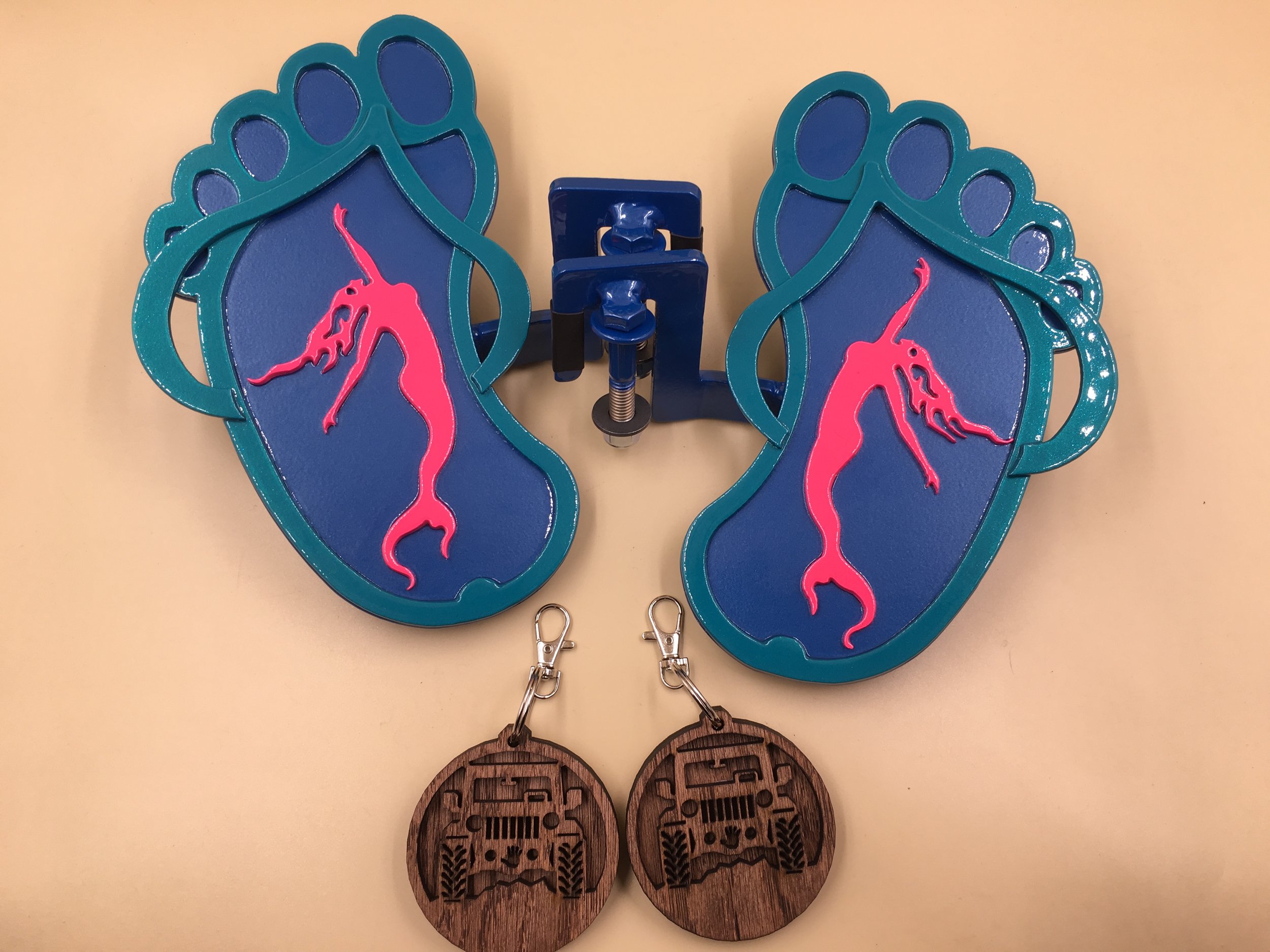 Mermaid Foot Pegs for Jeep