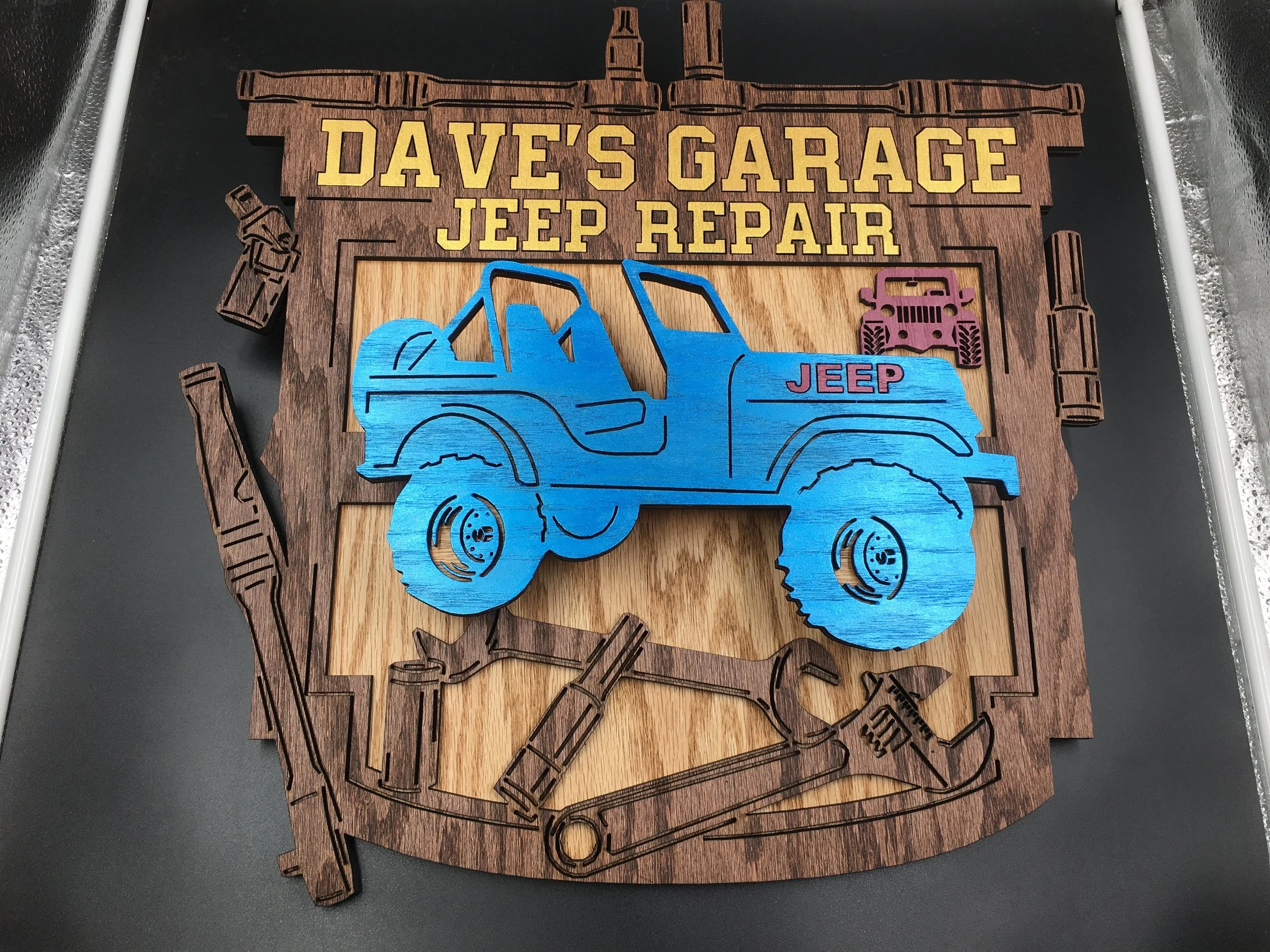 Custom Jeep Repair Garage Sign