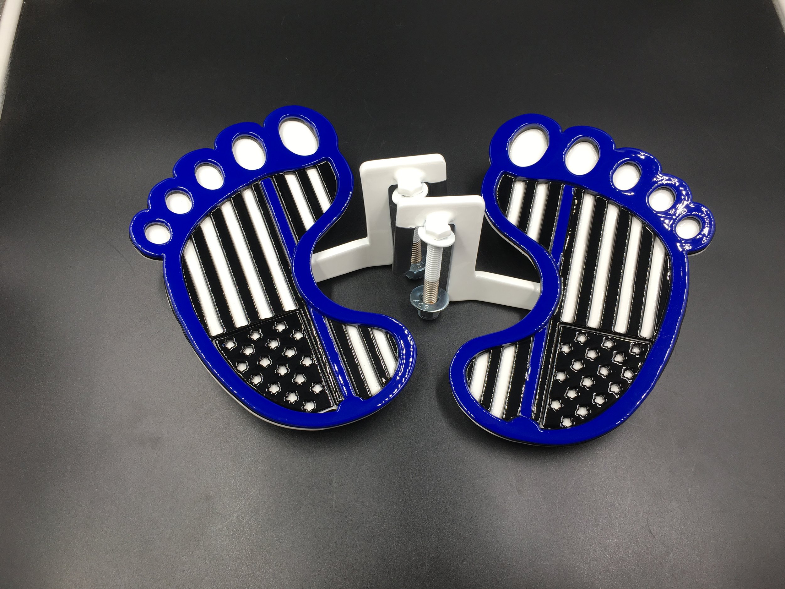 Patriotic Footprint Jeep Foot Pegs