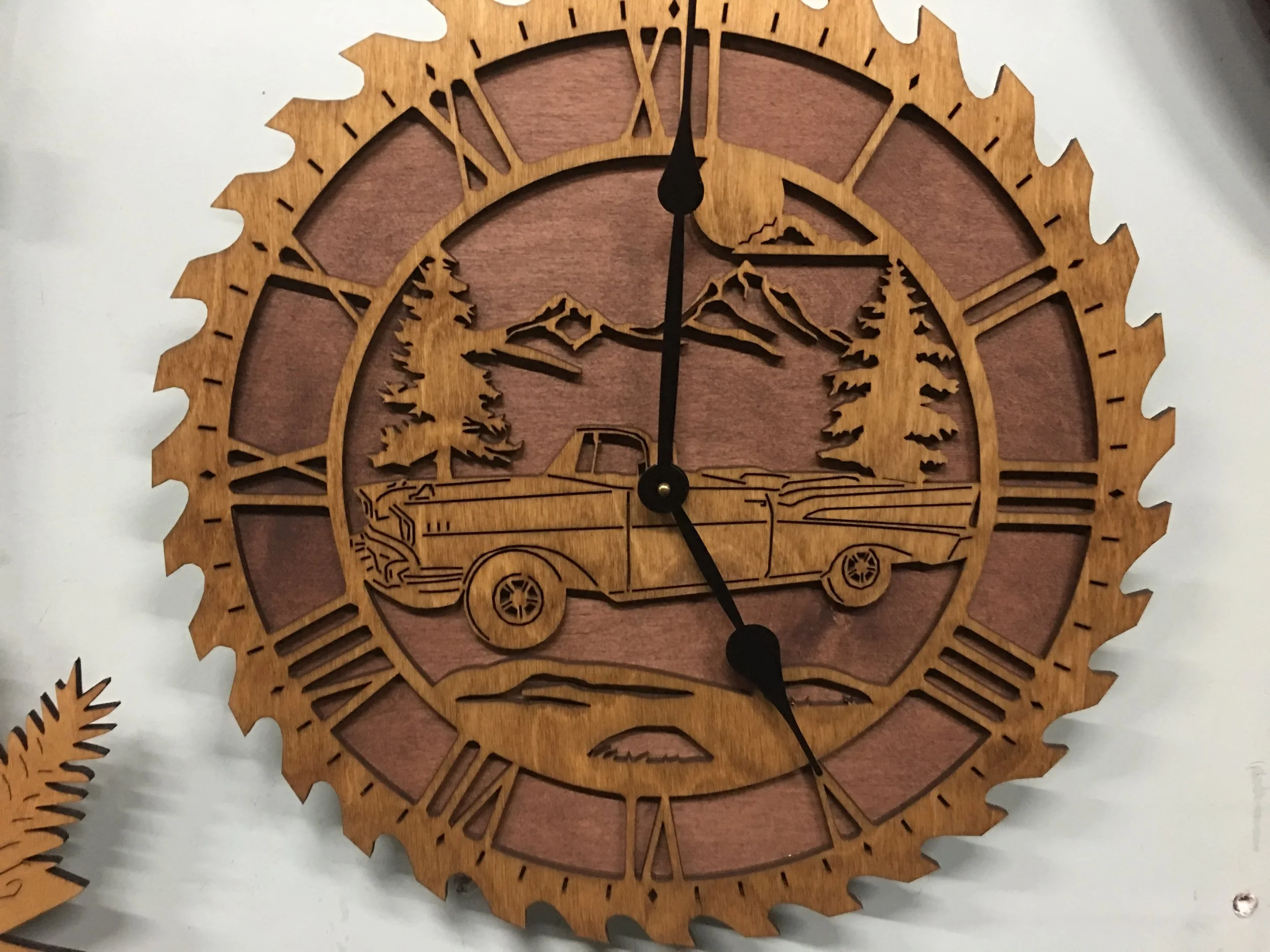 Classic Chevy Wood Clock