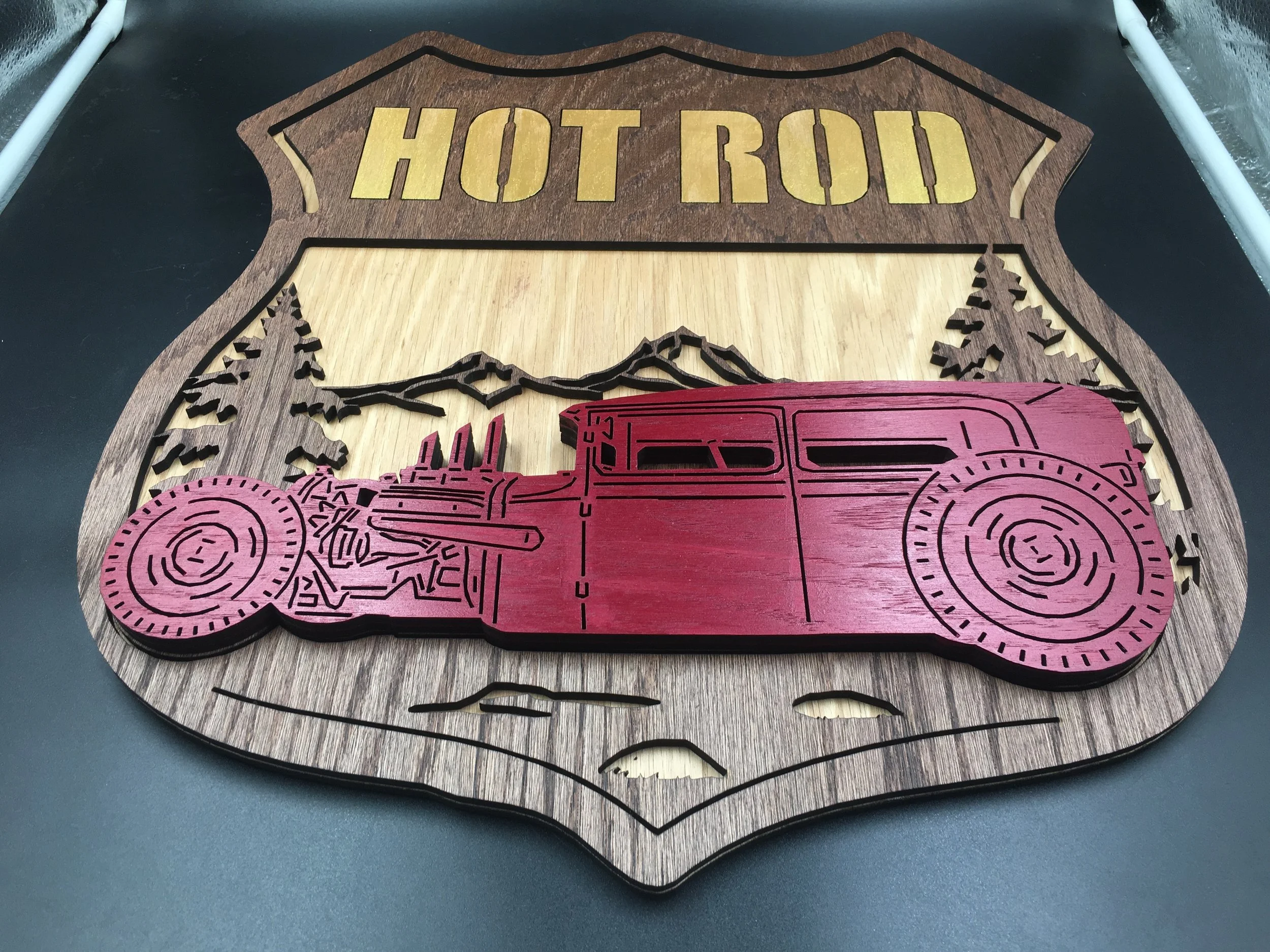 Handcrafted Hot Rod Wall Art