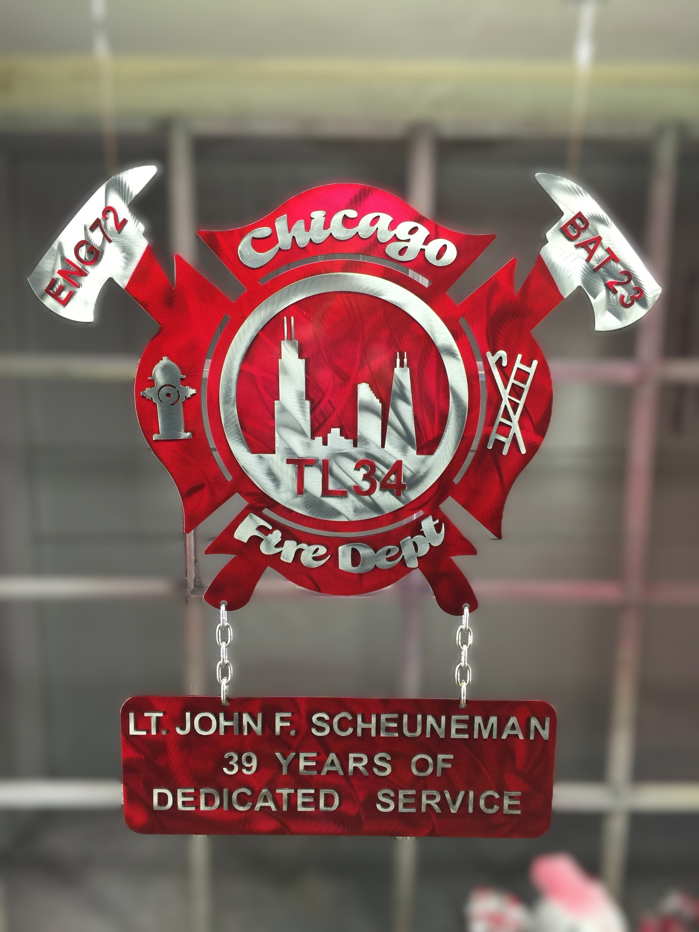 Custom Fire Department Recognition Sign