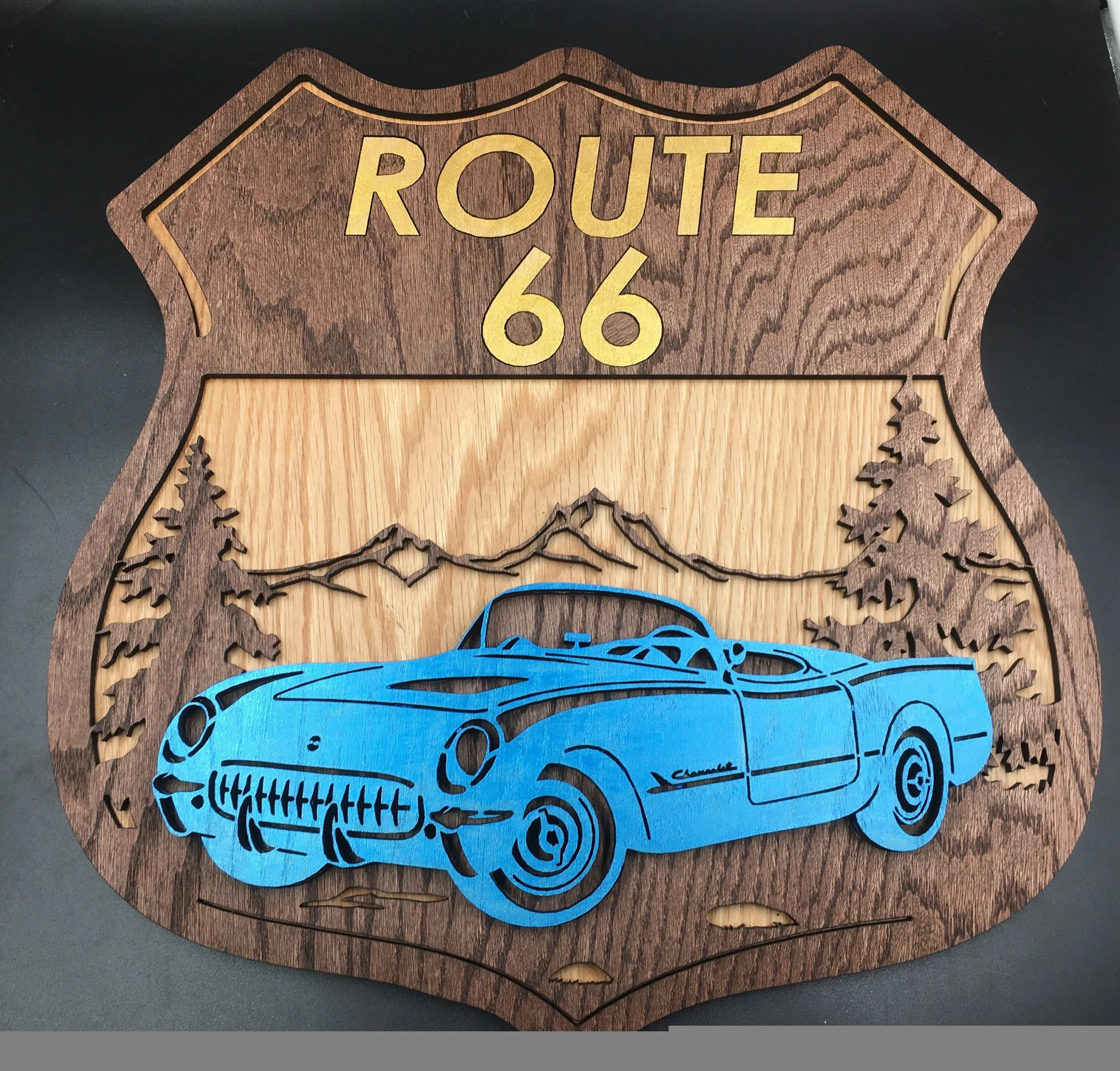 Route 66 Wooden Wall Art