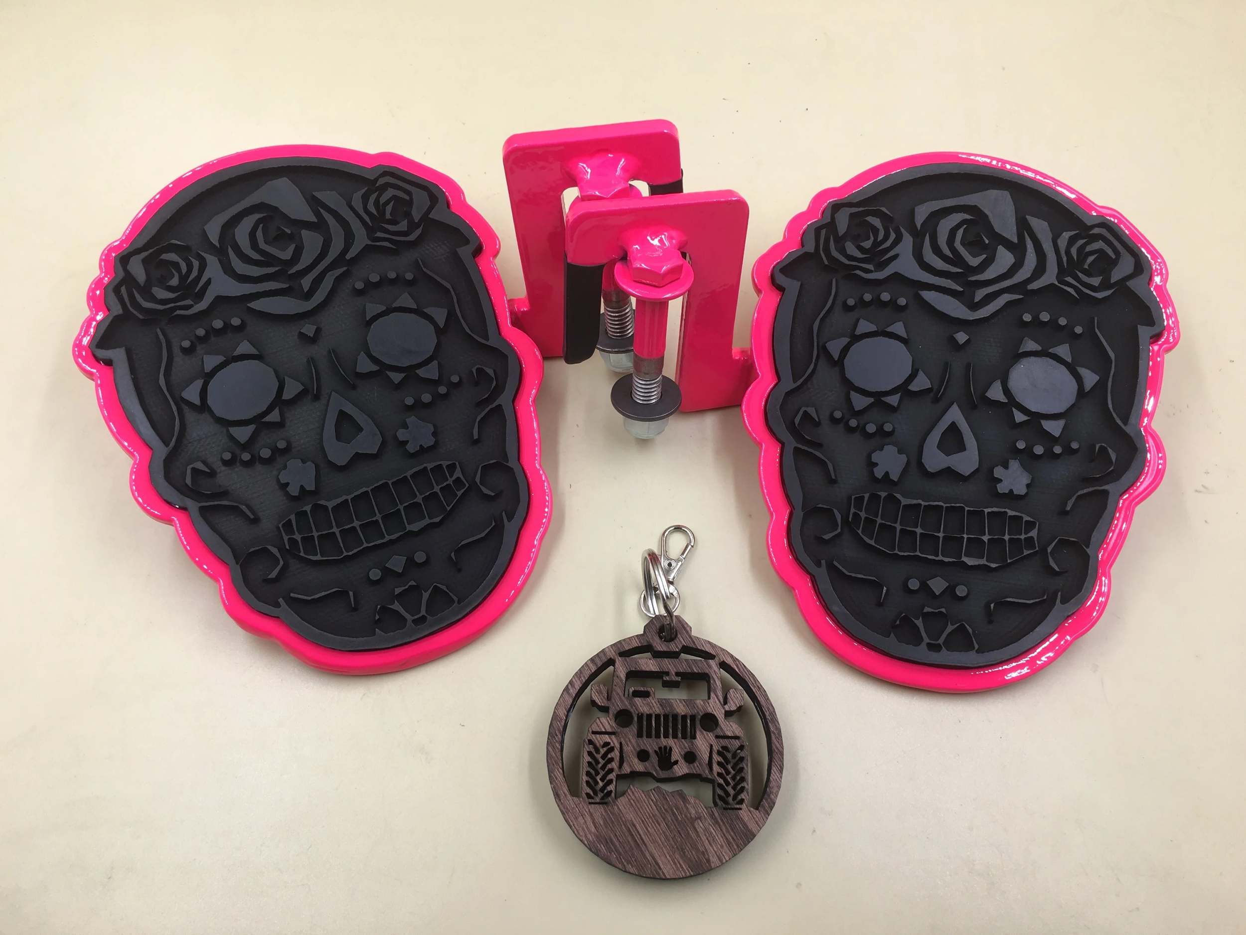 sugar skull jeep foot pegs