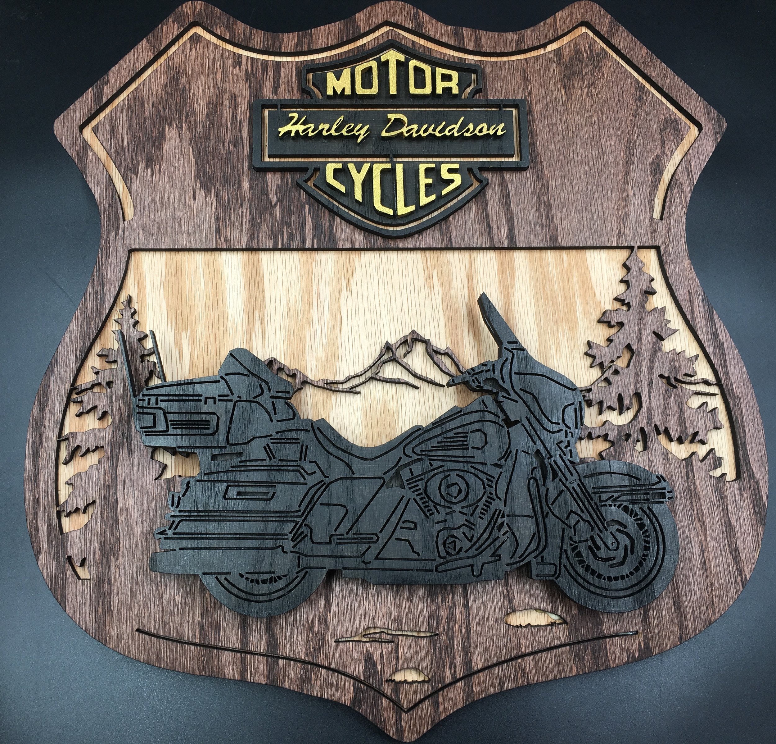 Custom Wood Motorcycle Wall Art