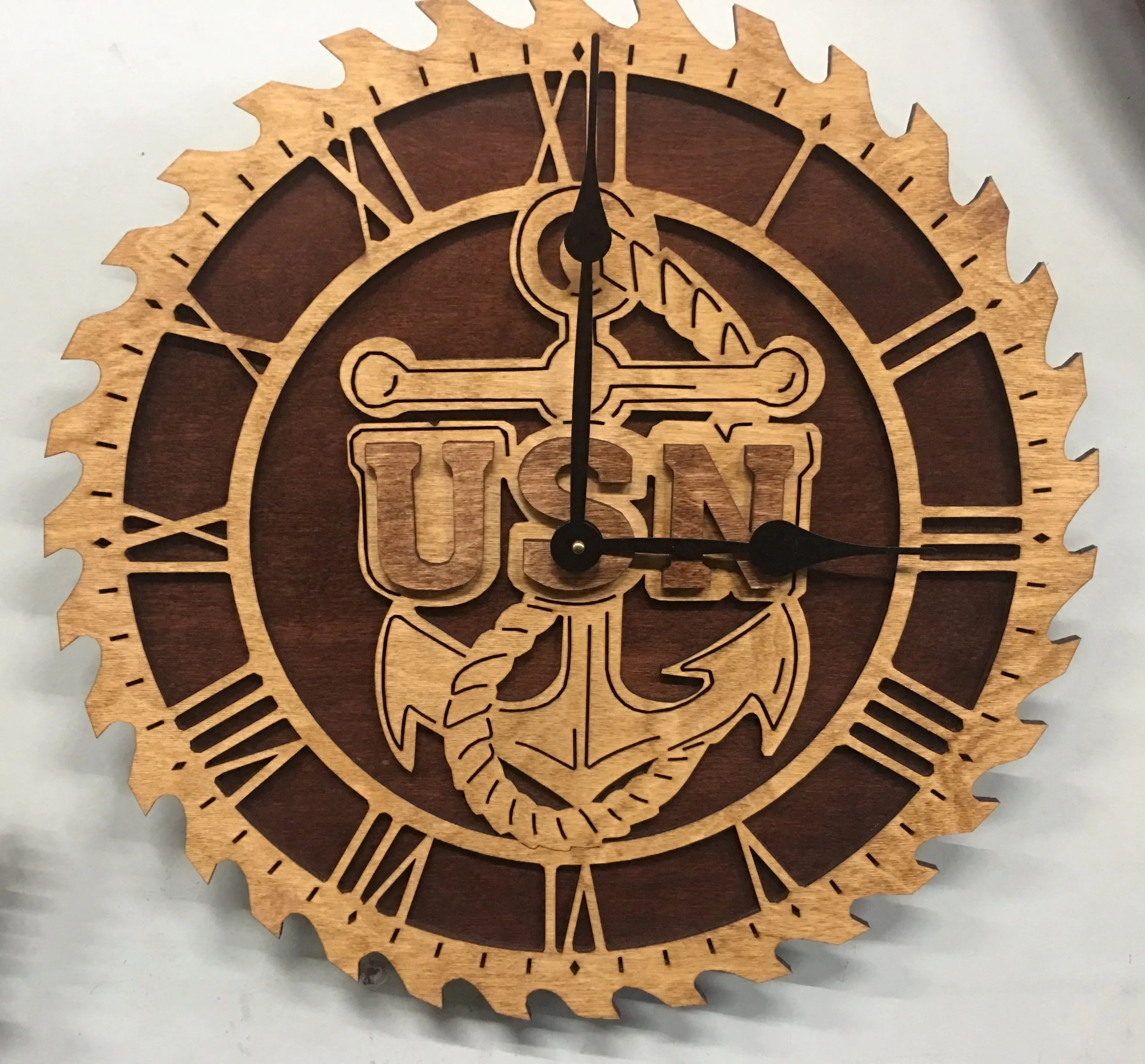Wooden Navy Clock Decoration