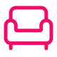 Living room chair icon