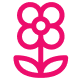 Flower from garden bed icon