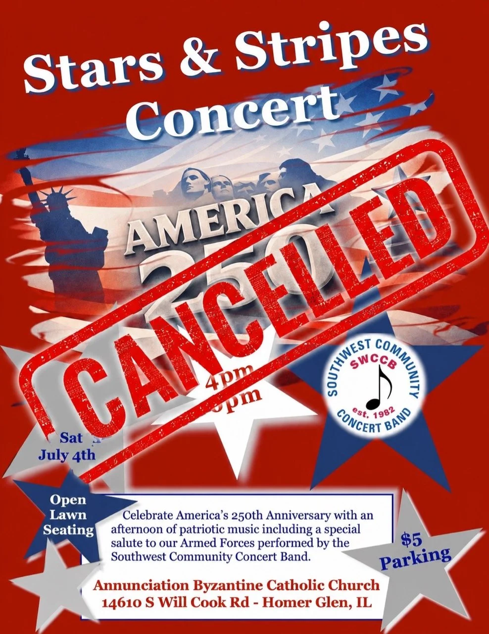 CANCELLED:  4th of July Concert 2026