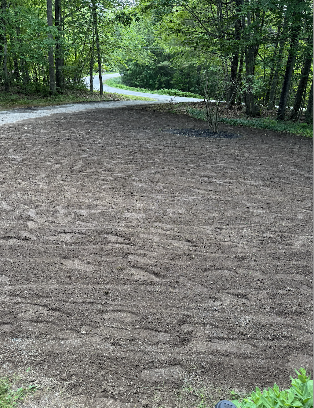 With some hard work, we were able to finish and level out the soil.