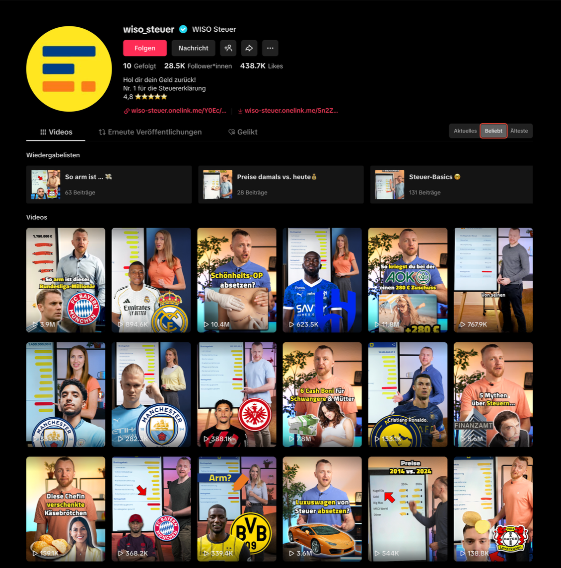 WISO Steuer Social Media Restart