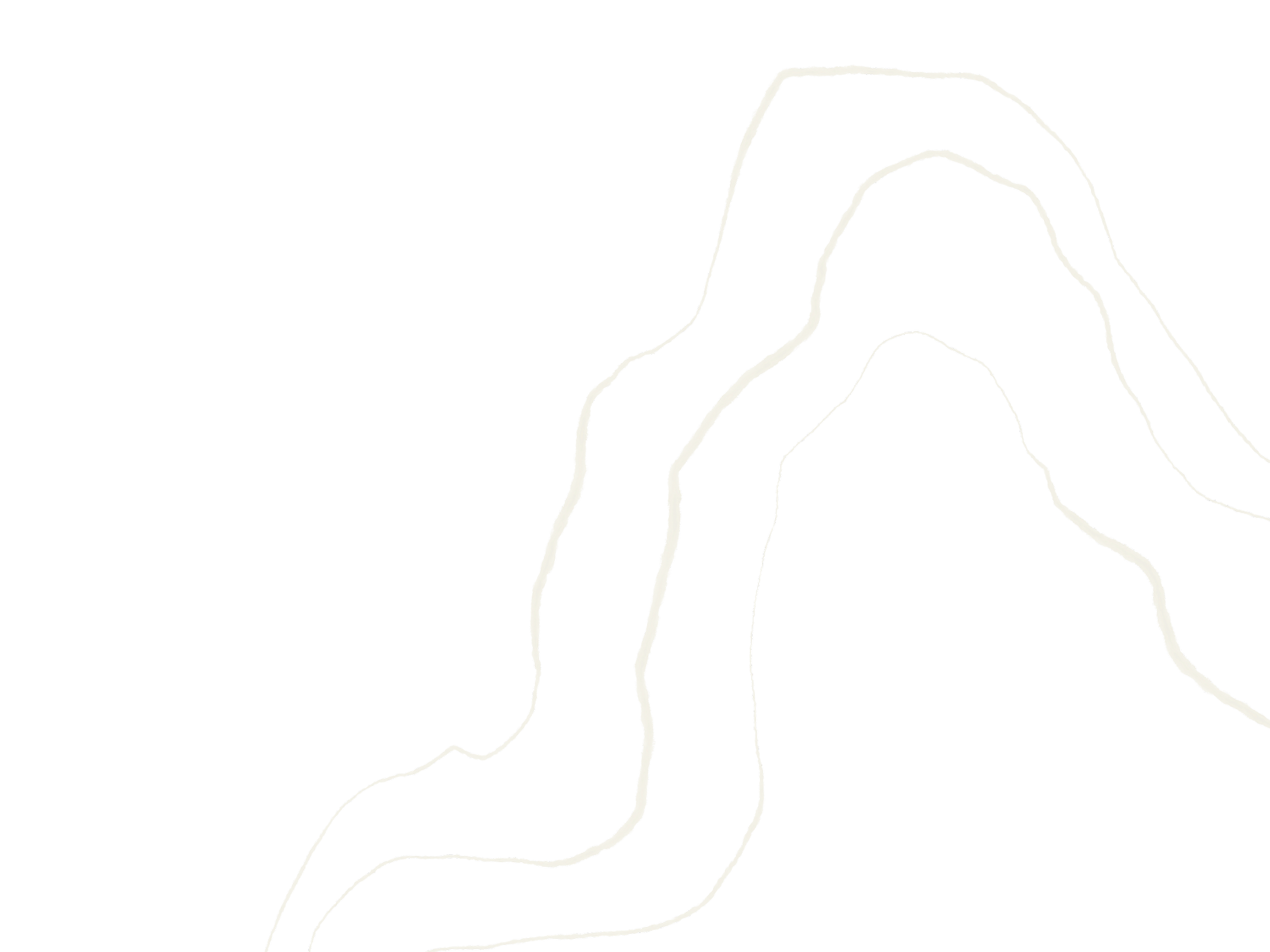 Abstract black background with white contour lines resembling a topographic map or mountain range.