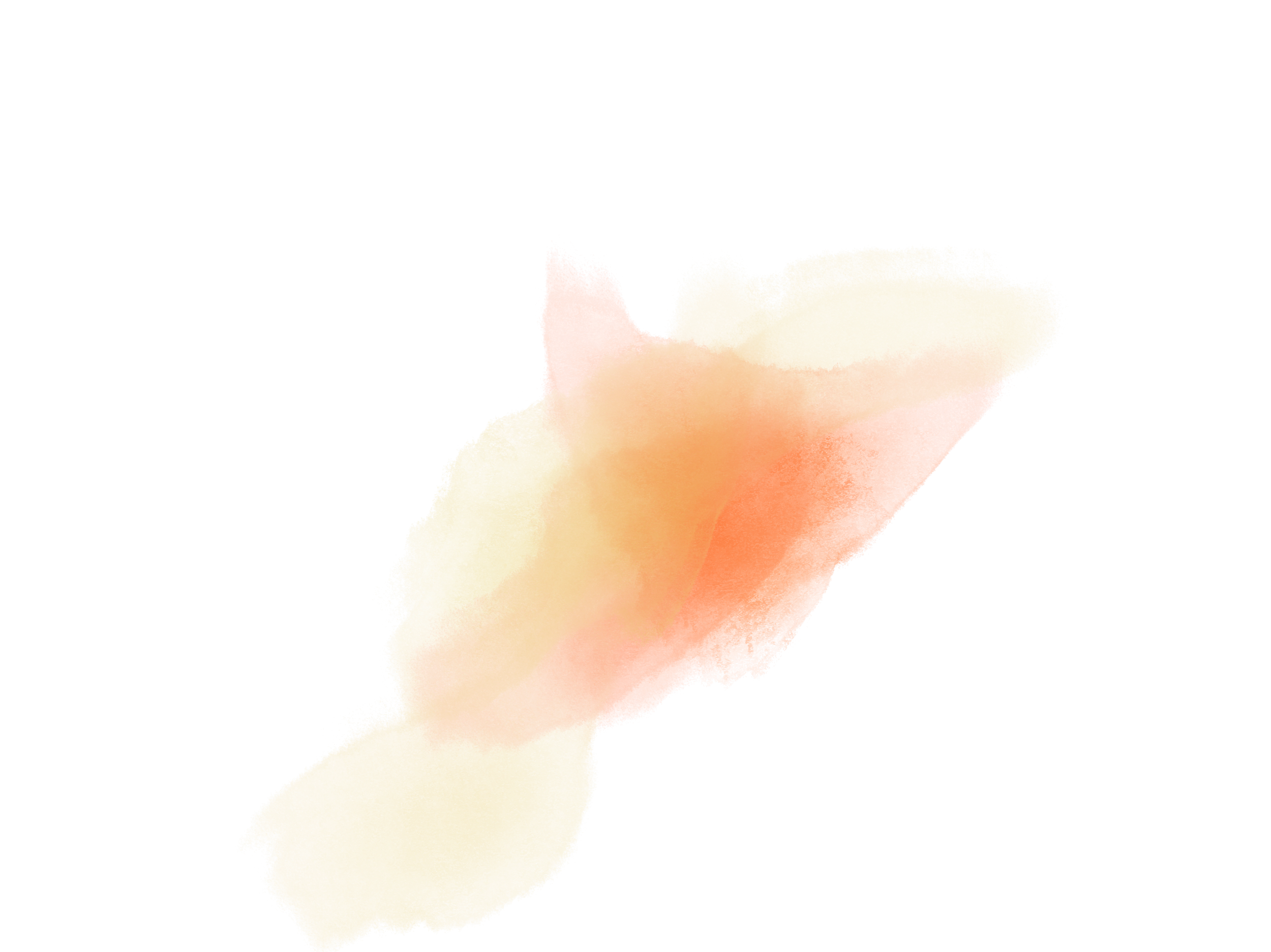Abstract splash of orange, yellow, and red colors against a black background.